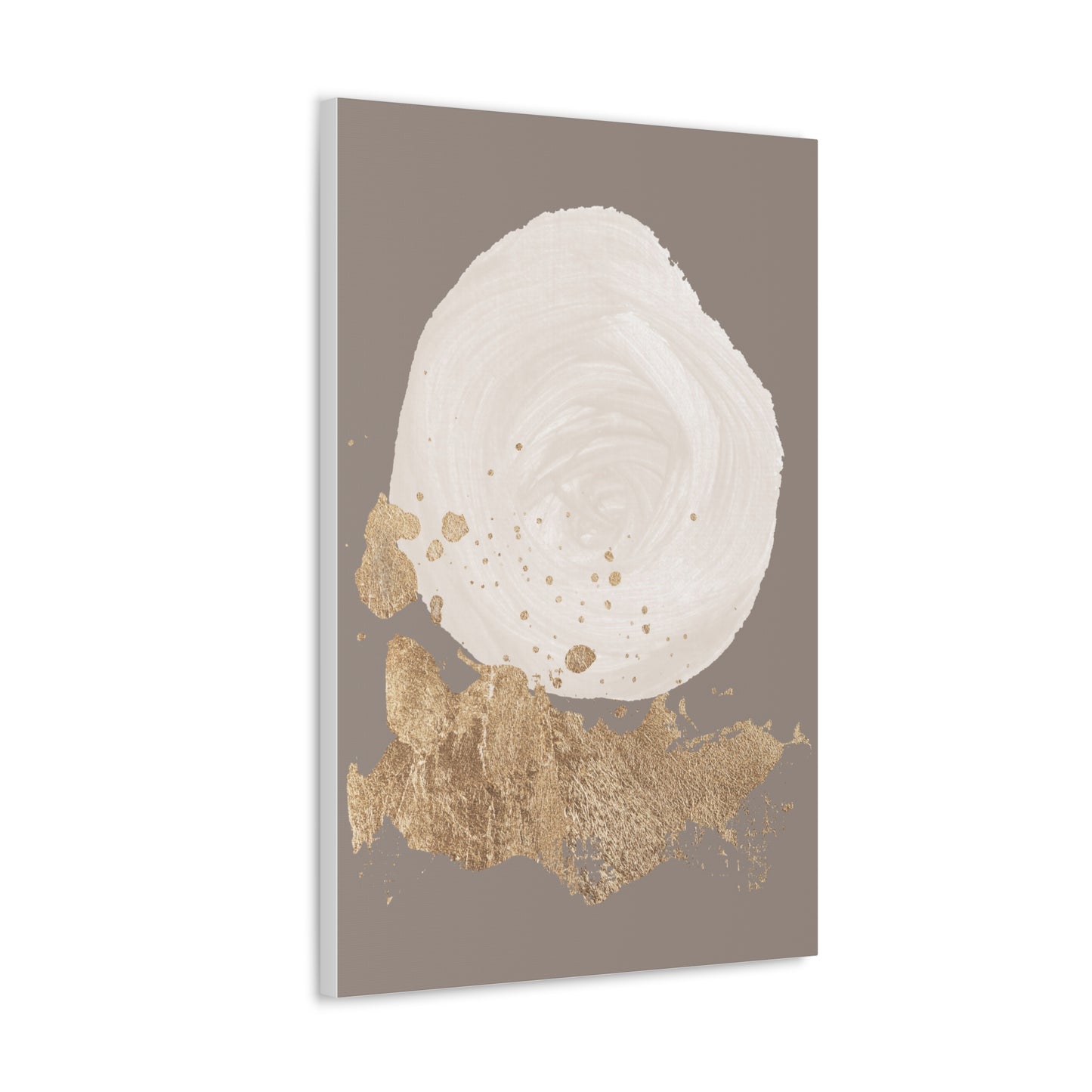 Gold Beige Coffee Abstract Canvas