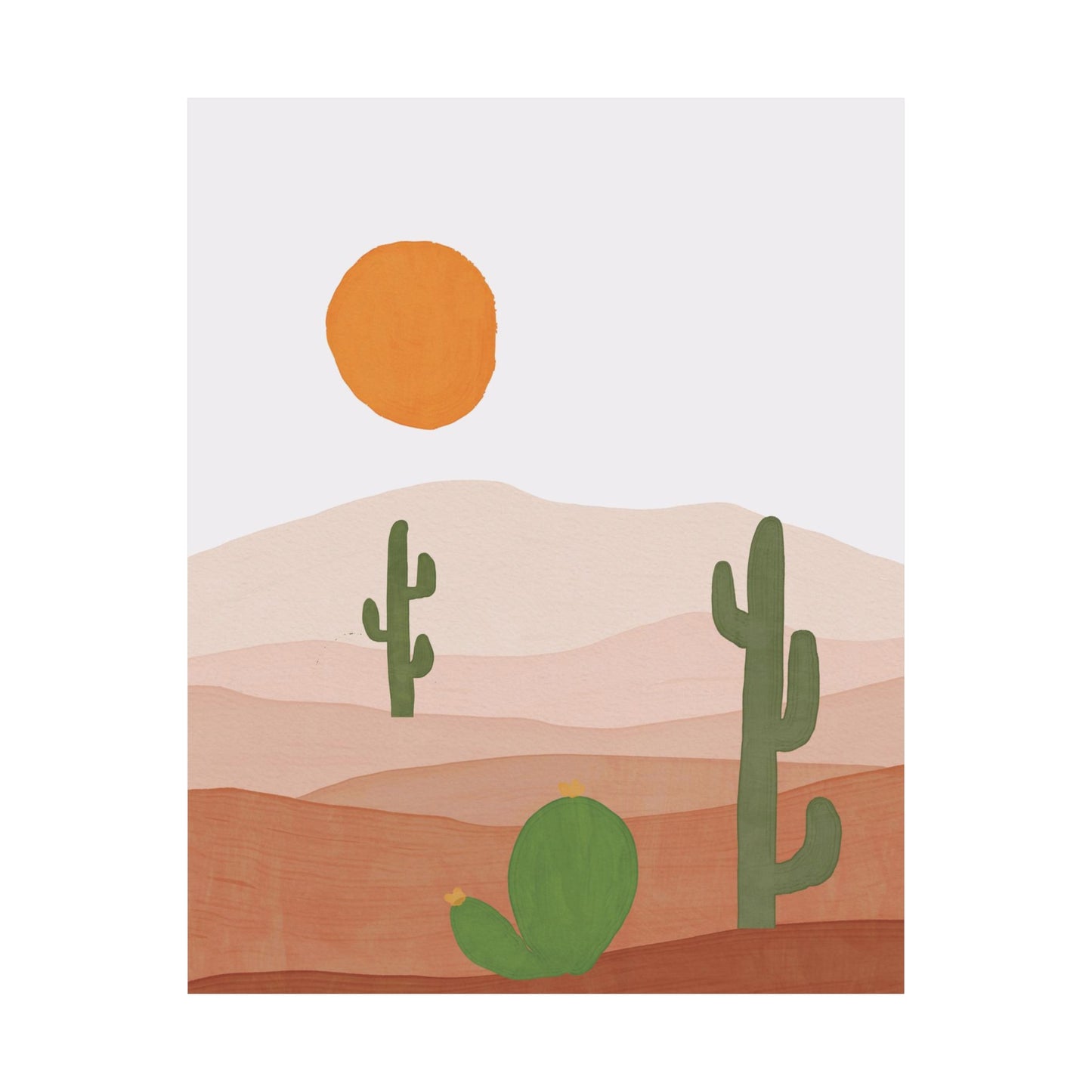 Southwestern Cactus Art Print (frame not included)