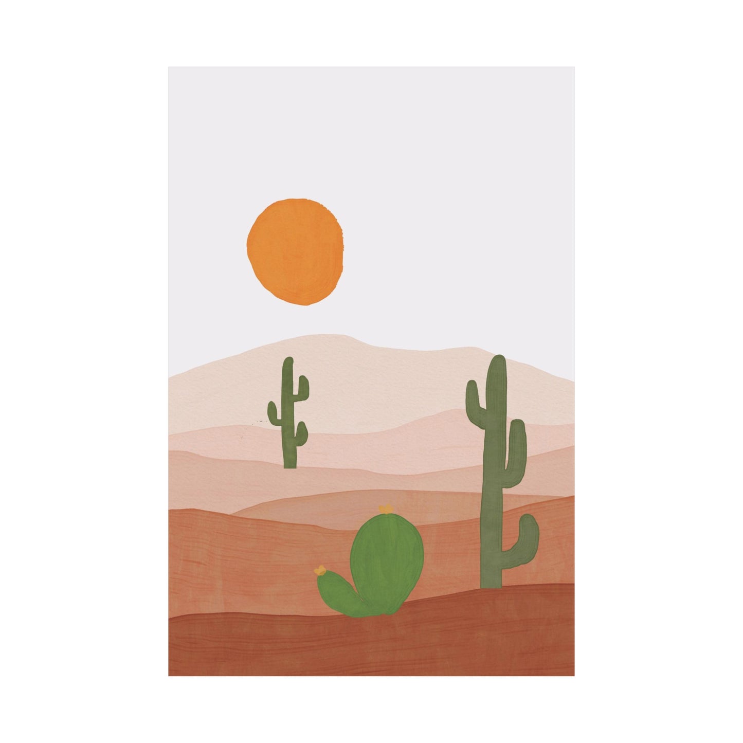 Southwestern Cactus Art Print (frame not included)