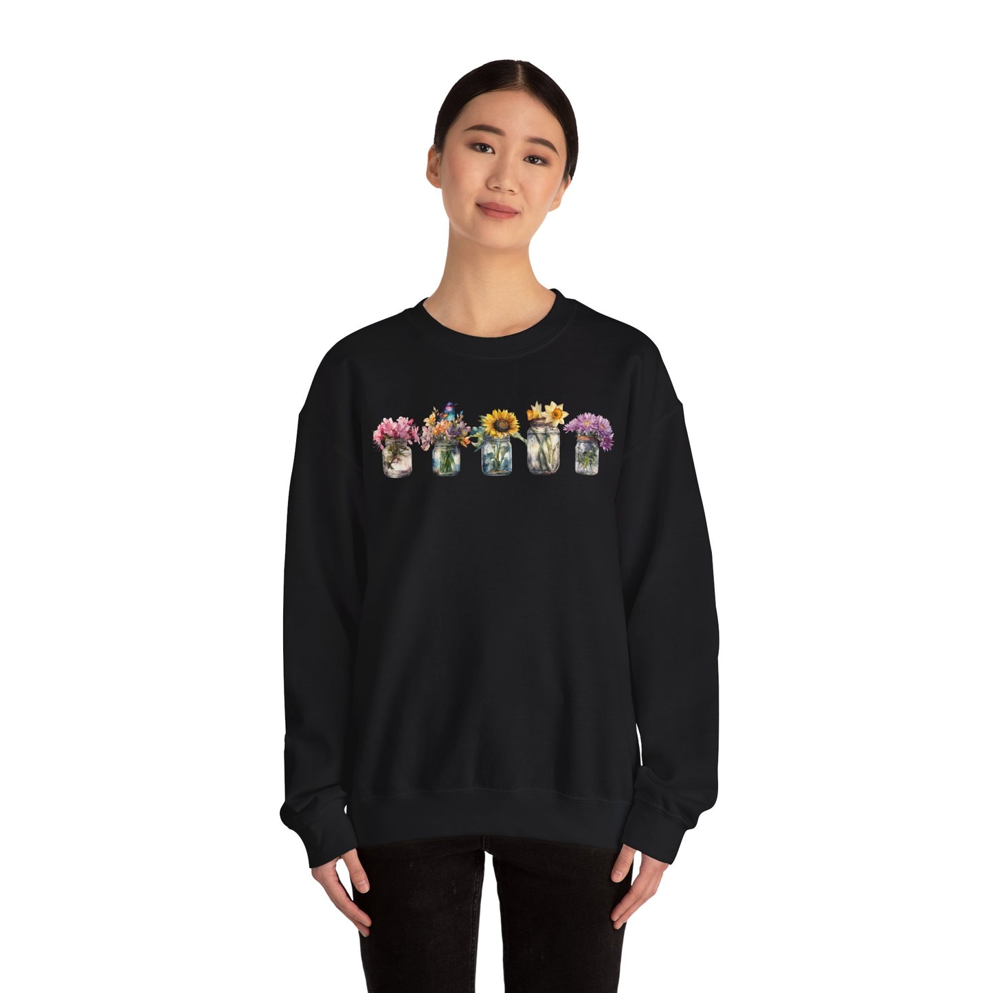 Floral Crewneck Sweatshirt - Cozy Gift for Nature Lovers, Comfortable Warmth for Fall, Spring Fashion, Ideal for Casual Outings, [...]