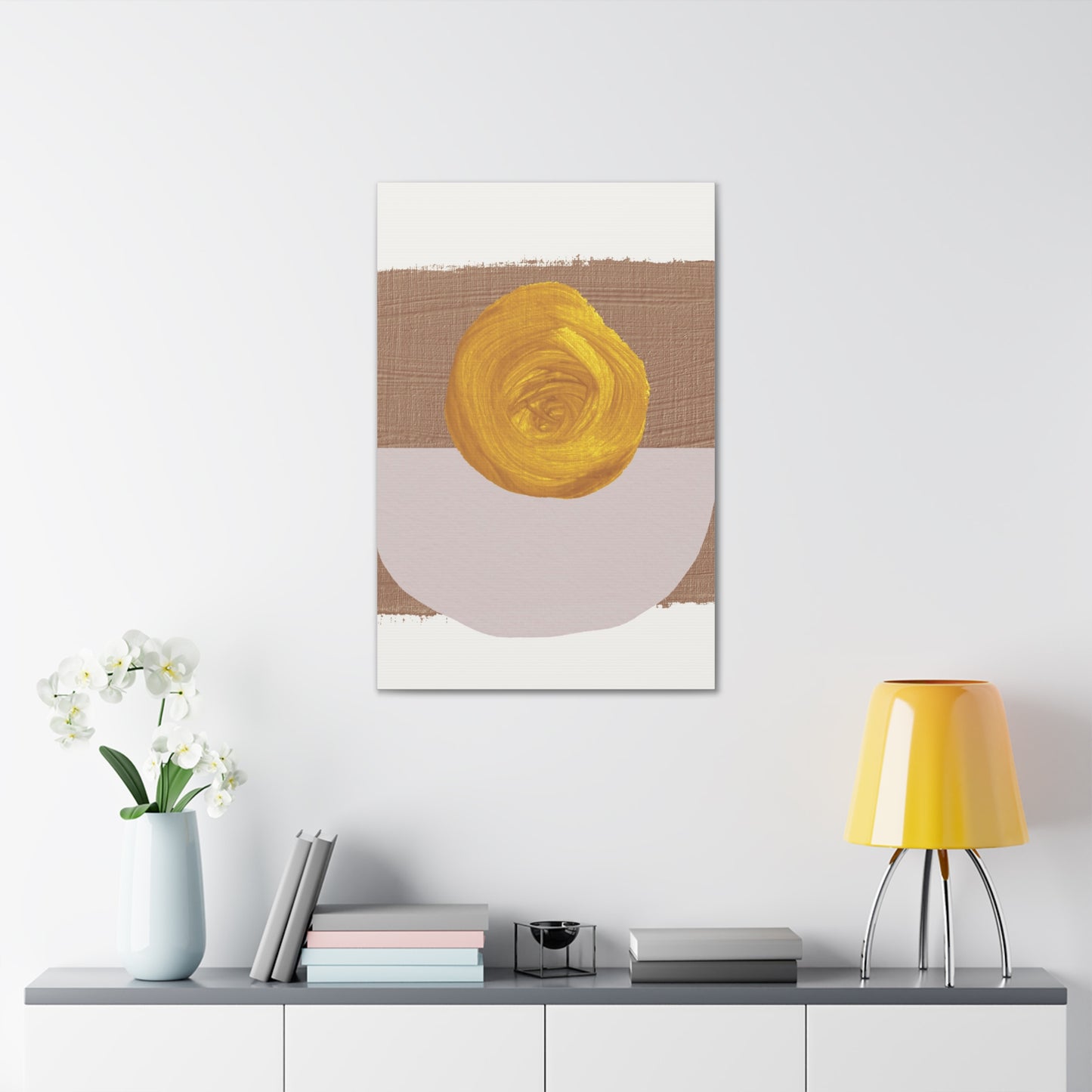 Golden Circle Abstract Canvas