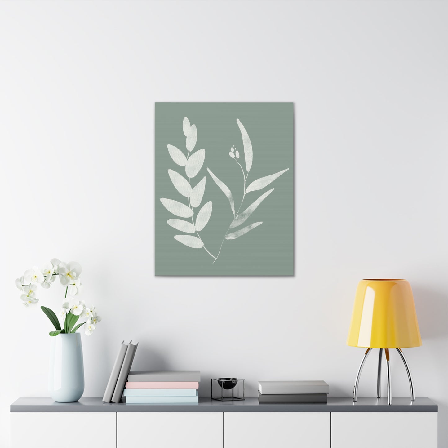 Chalky Green Plant Canvas