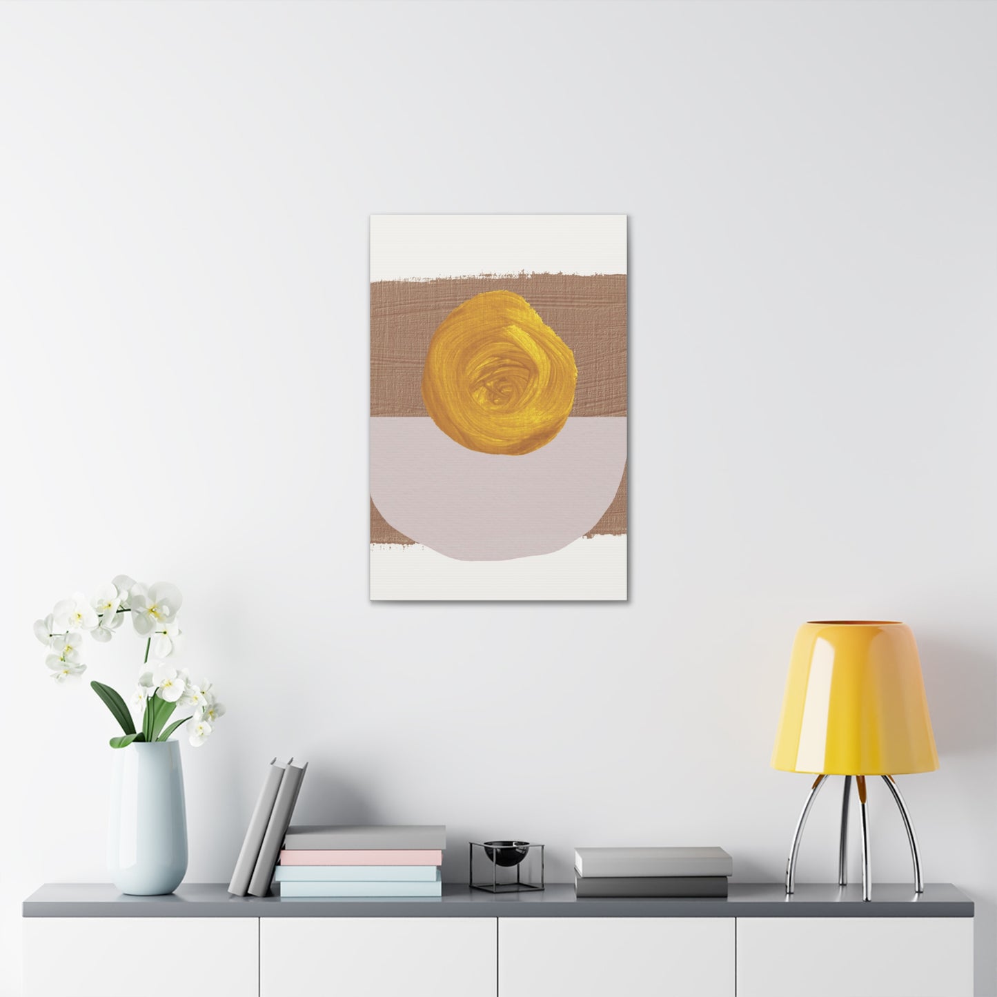 Golden Circle Abstract Canvas