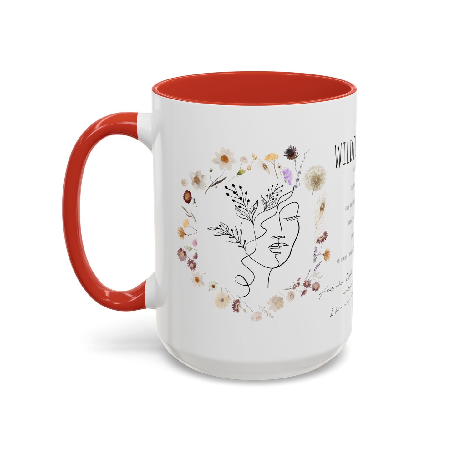 Floral Design Coffee Mug, Cozy Gift for Readers, Cute Decor for Home, Perfect for Coffee Lovers, Unique Kitchen Accessories
