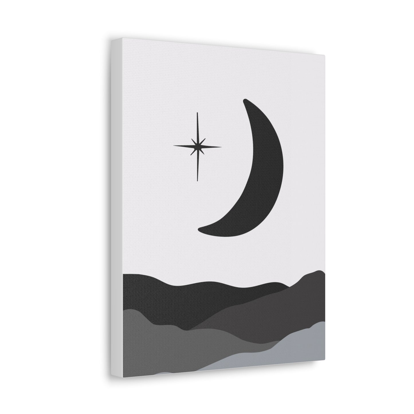 Moon and Clouds Canvas