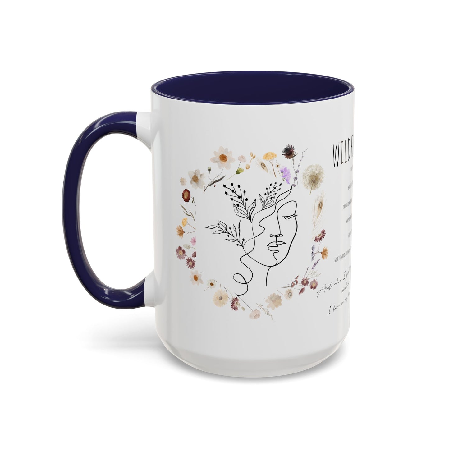 Floral Design Coffee Mug, Cozy Gift for Readers, Cute Decor for Home, Perfect for Coffee Lovers, Unique Kitchen Accessories