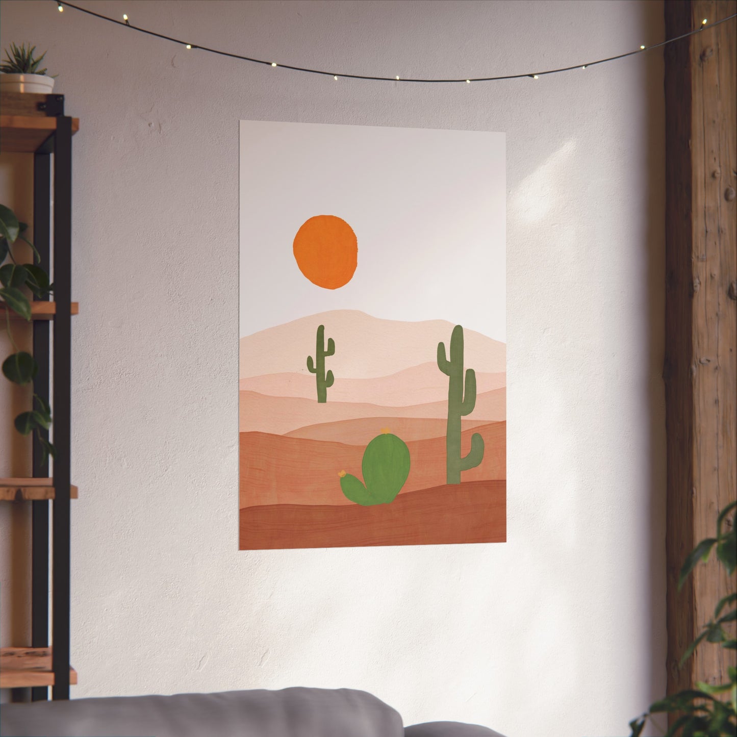 Southwestern Cactus Art Print (frame not included)