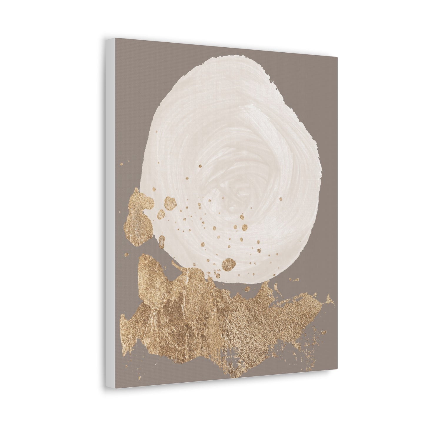 Gold Beige Coffee Abstract Canvas