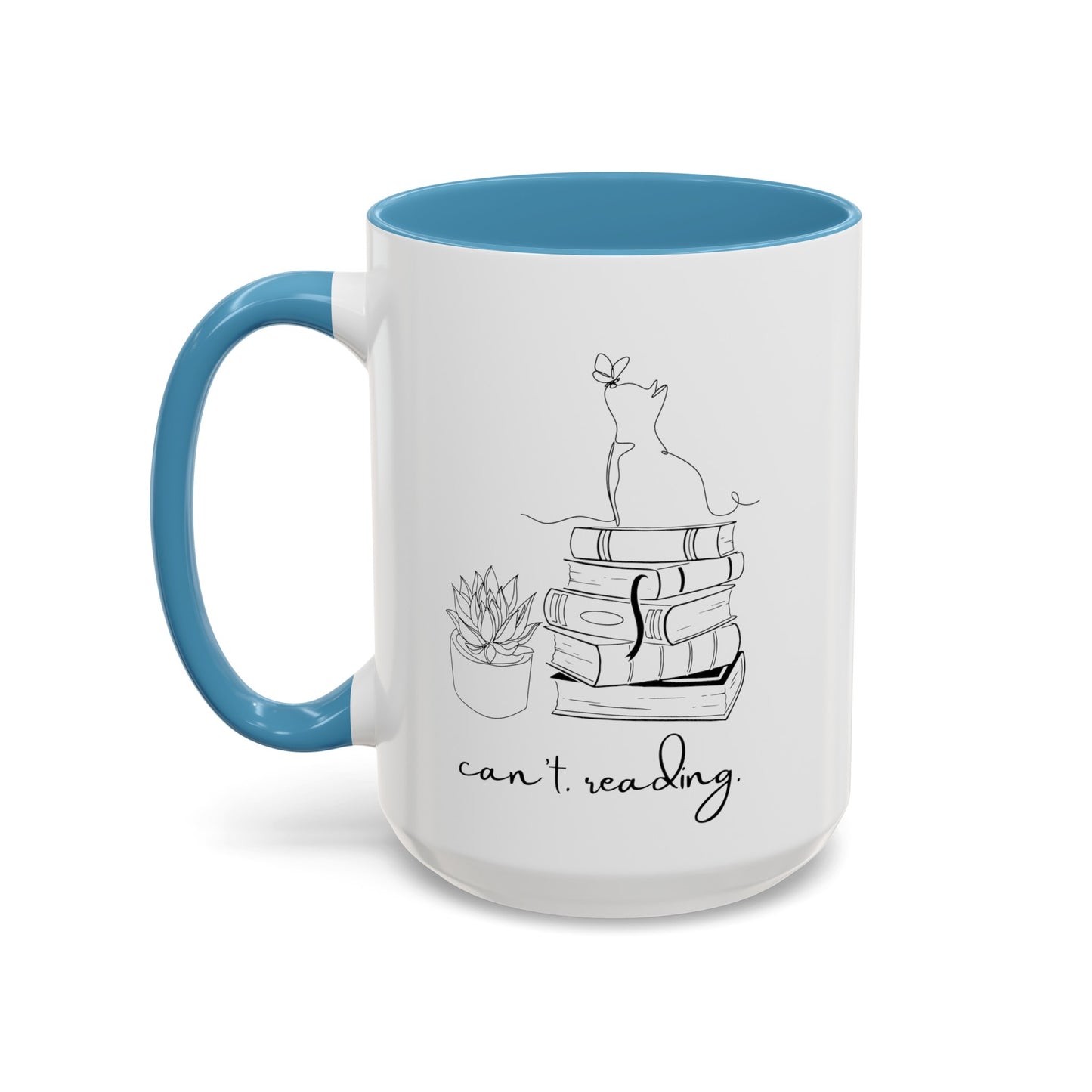 Cat Book Plant Coffee Mug