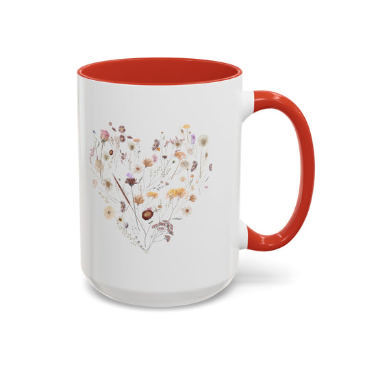 Flower Heart Coffee Mug