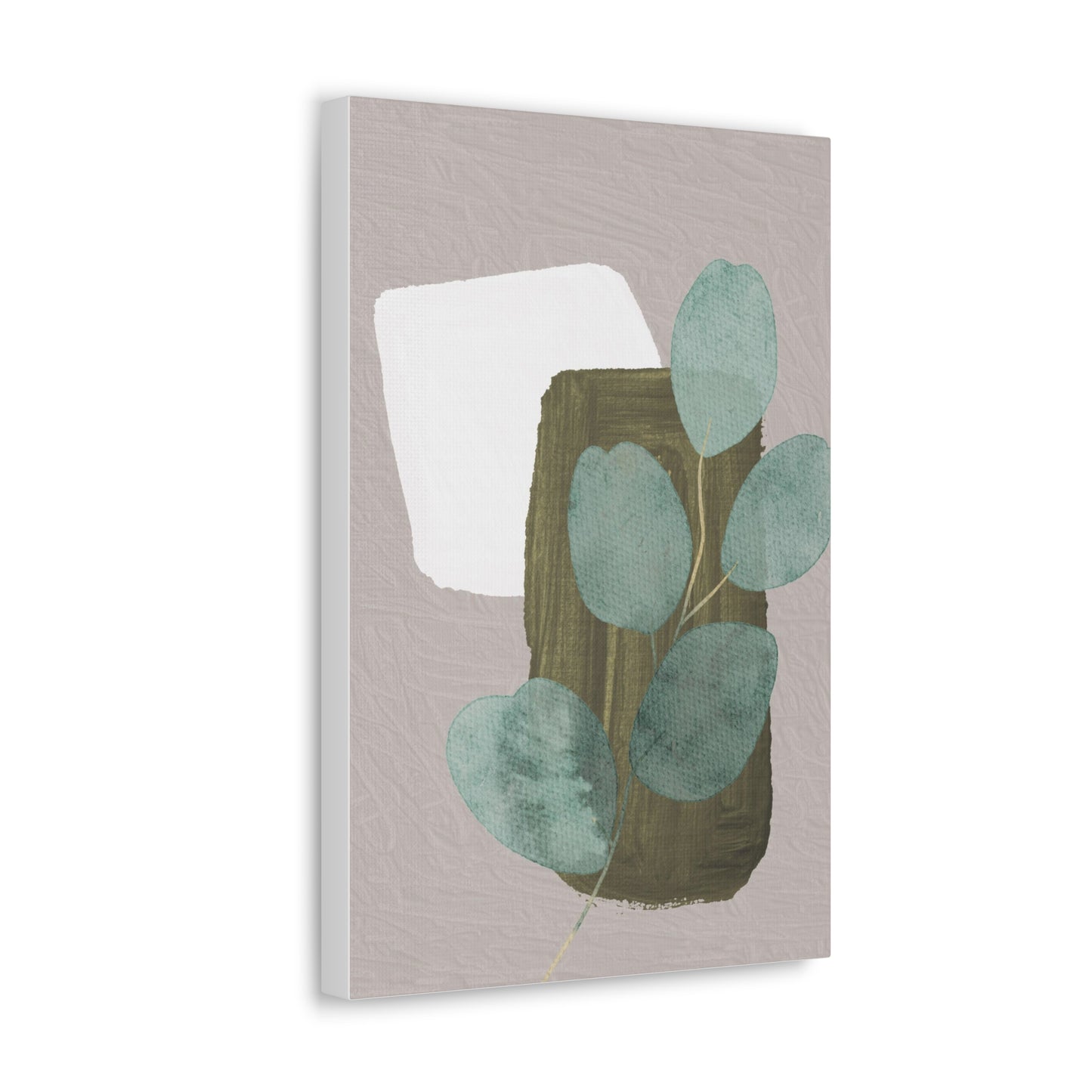 Earth Toned Abstract Plant Canvas