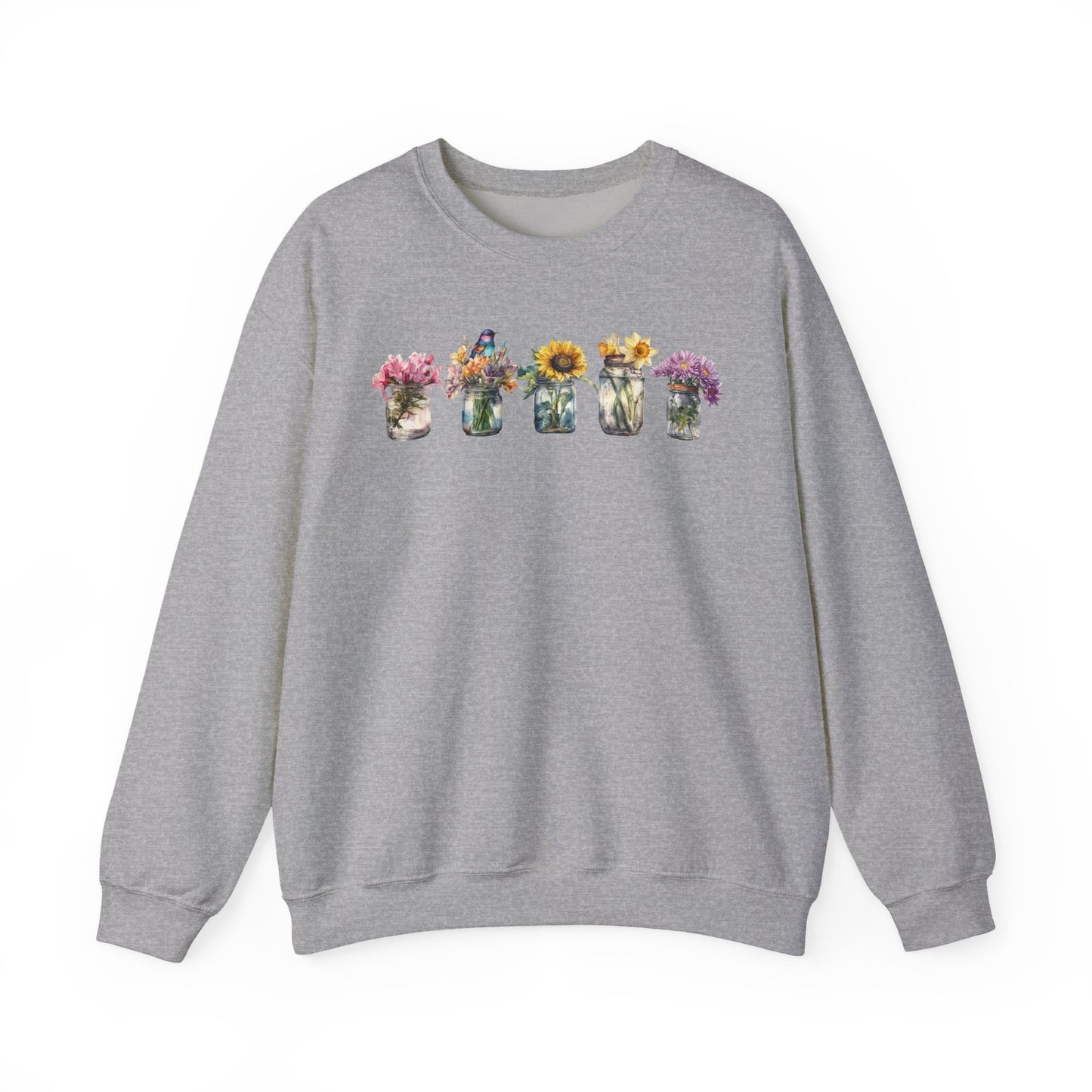 Floral Crewneck Sweatshirt - Cozy Gift for Nature Lovers, Comfortable Warmth for Fall, Spring Fashion, Ideal for Casual Outings, [...]