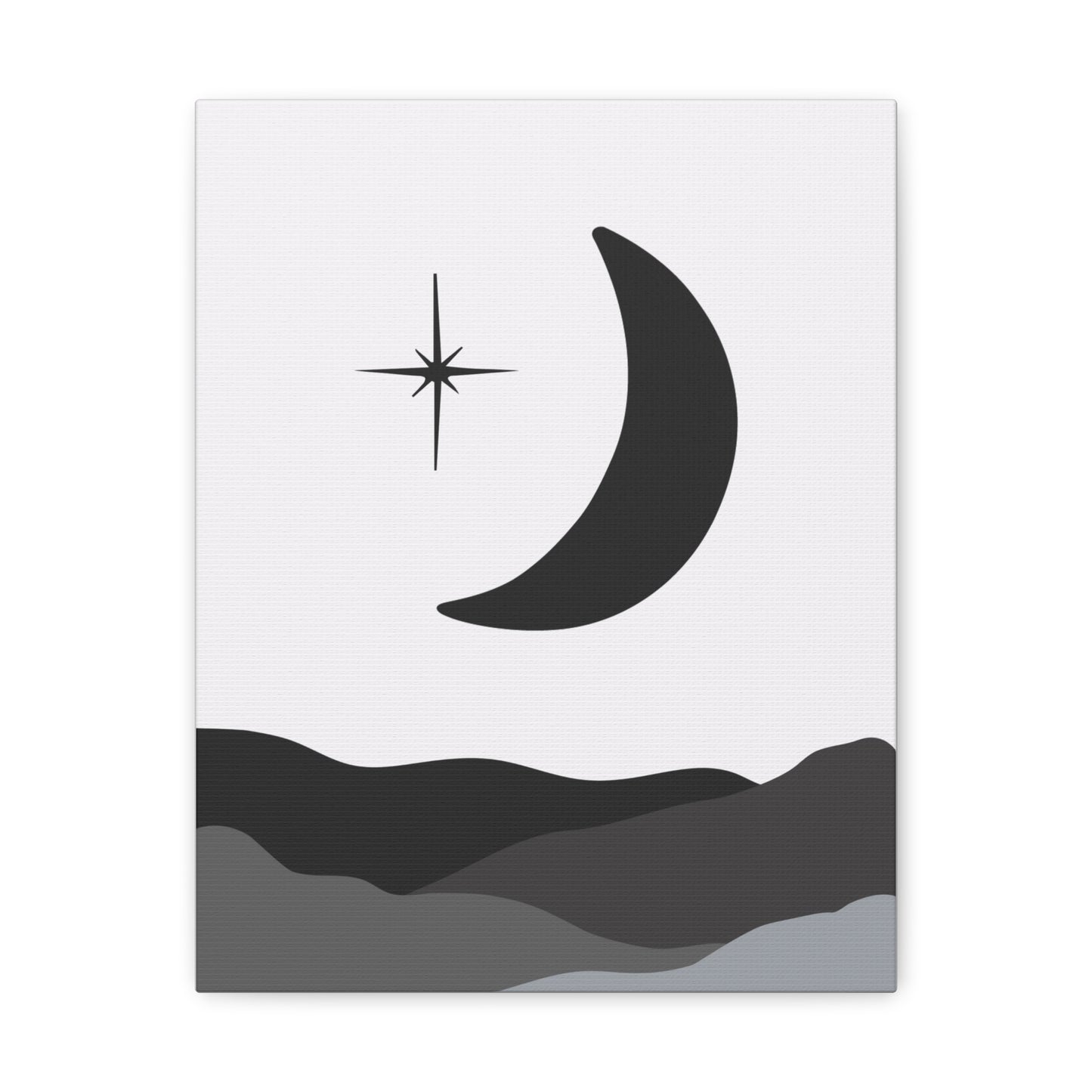 Moon and Clouds Canvas