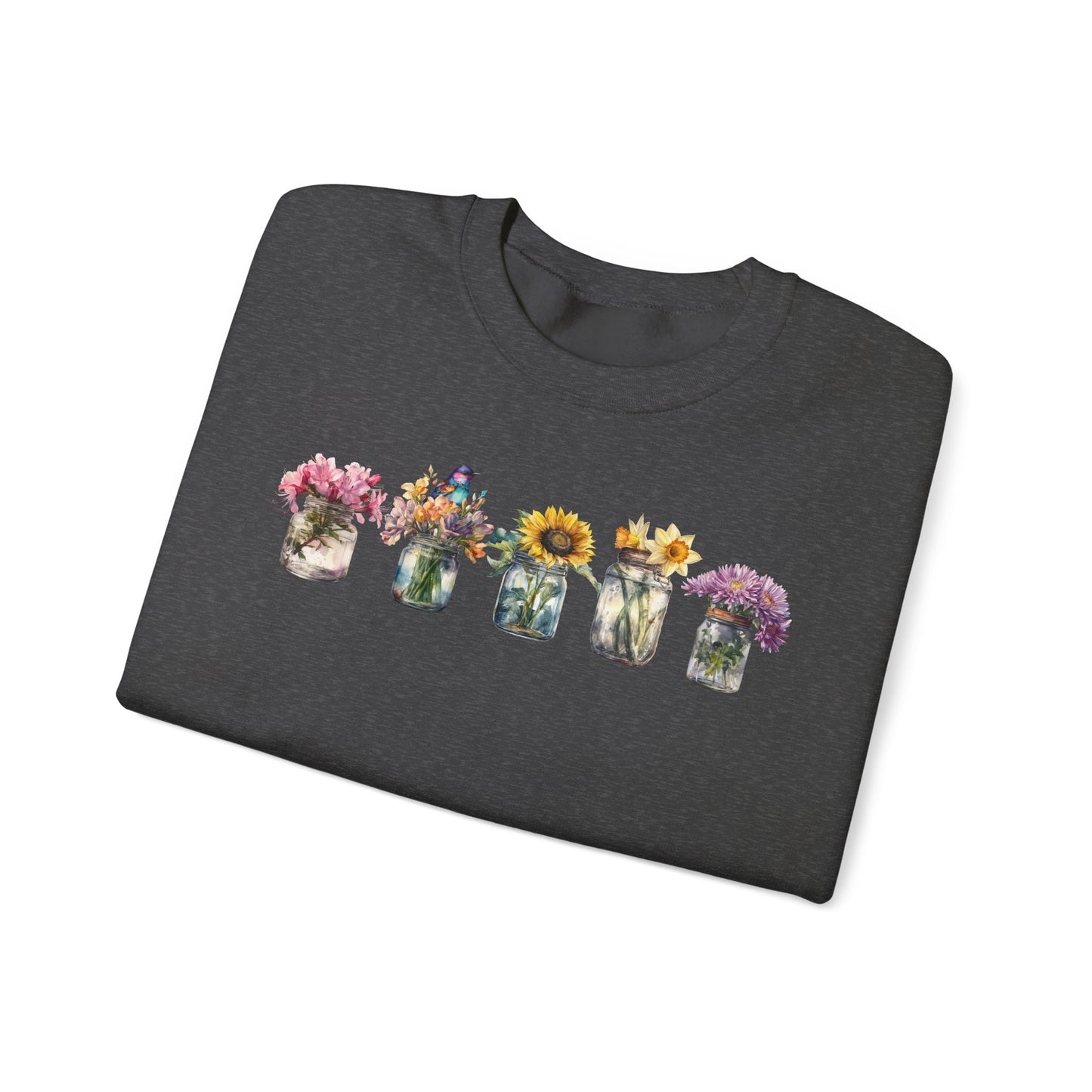 Floral Crewneck Sweatshirt - Cozy Gift for Nature Lovers, Comfortable Warmth for Fall, Spring Fashion, Ideal for Casual Outings, [...]