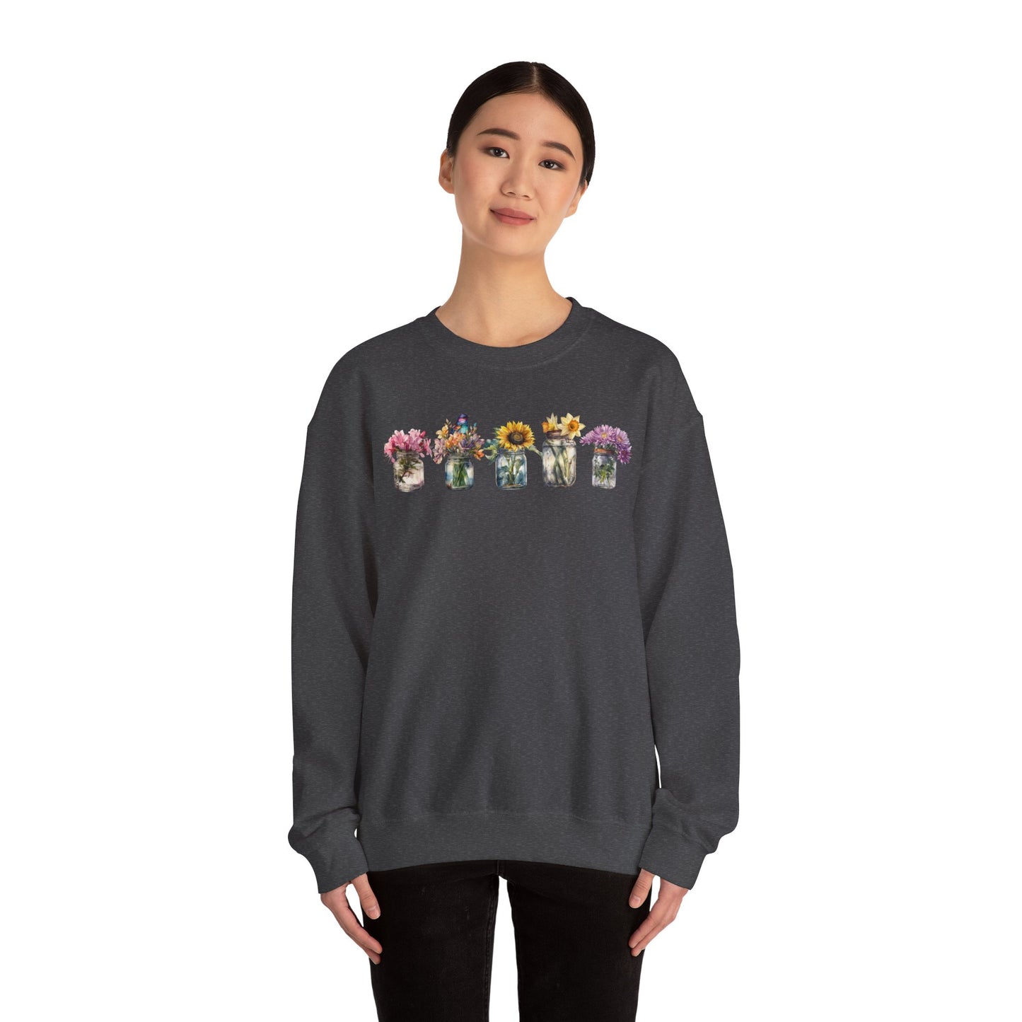 Floral Crewneck Sweatshirt - Cozy Gift for Nature Lovers, Comfortable Warmth for Fall, Spring Fashion, Ideal for Casual Outings, [...]