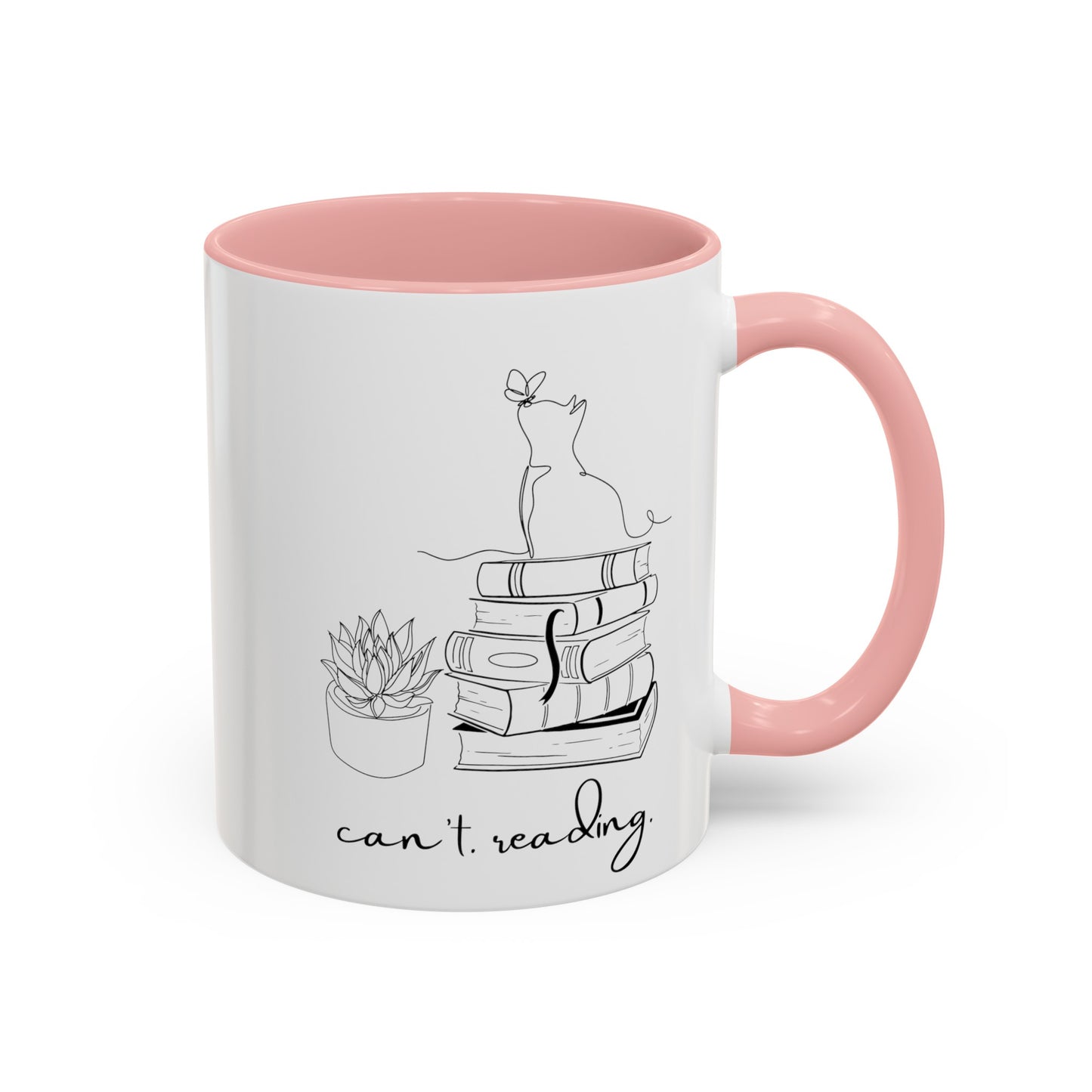 Cat Book Plant Coffee Mug