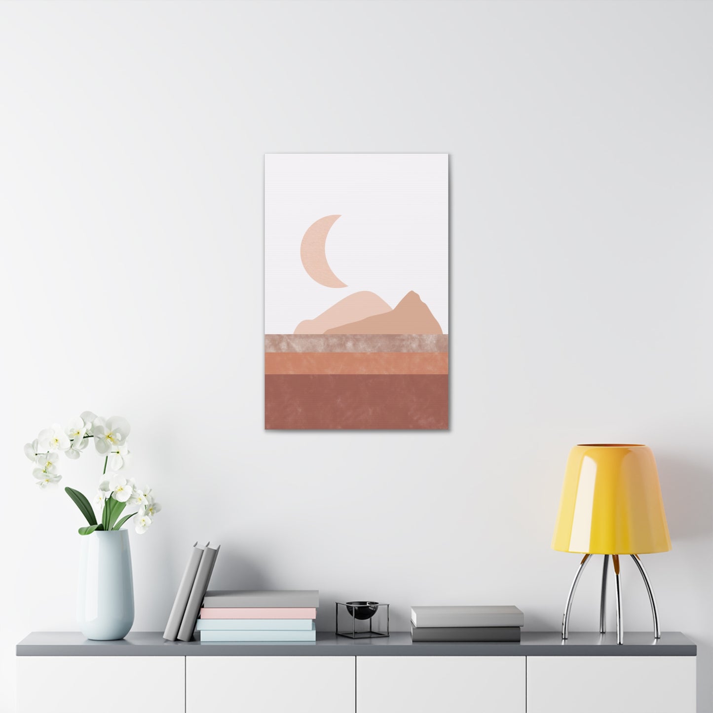 Moon And Mountains Canvas