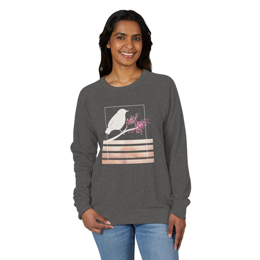 Floral Ribbed Crewneck Sweatshirt - Cozy Casual Wear, Gift for Her, Everyday Style, Spring Fashion, Flower Design