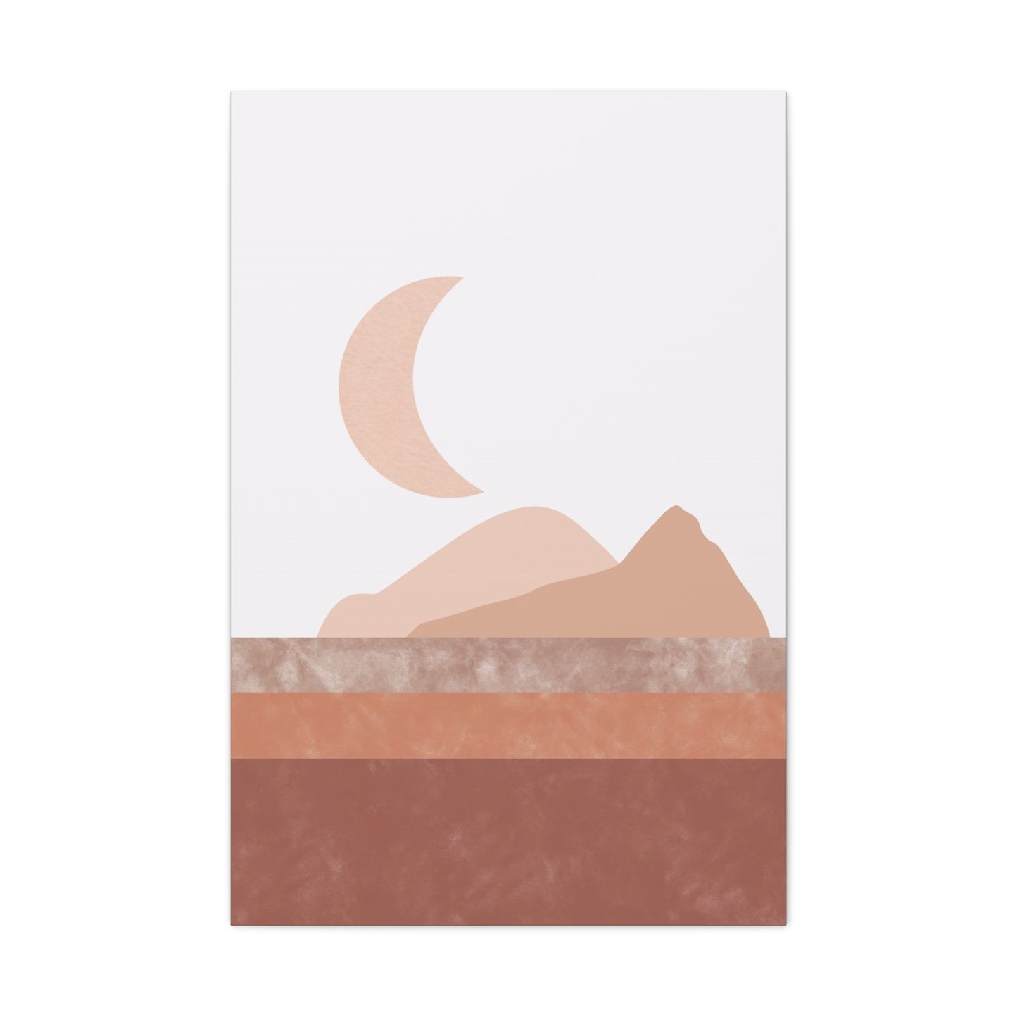 Moon And Mountains Canvas