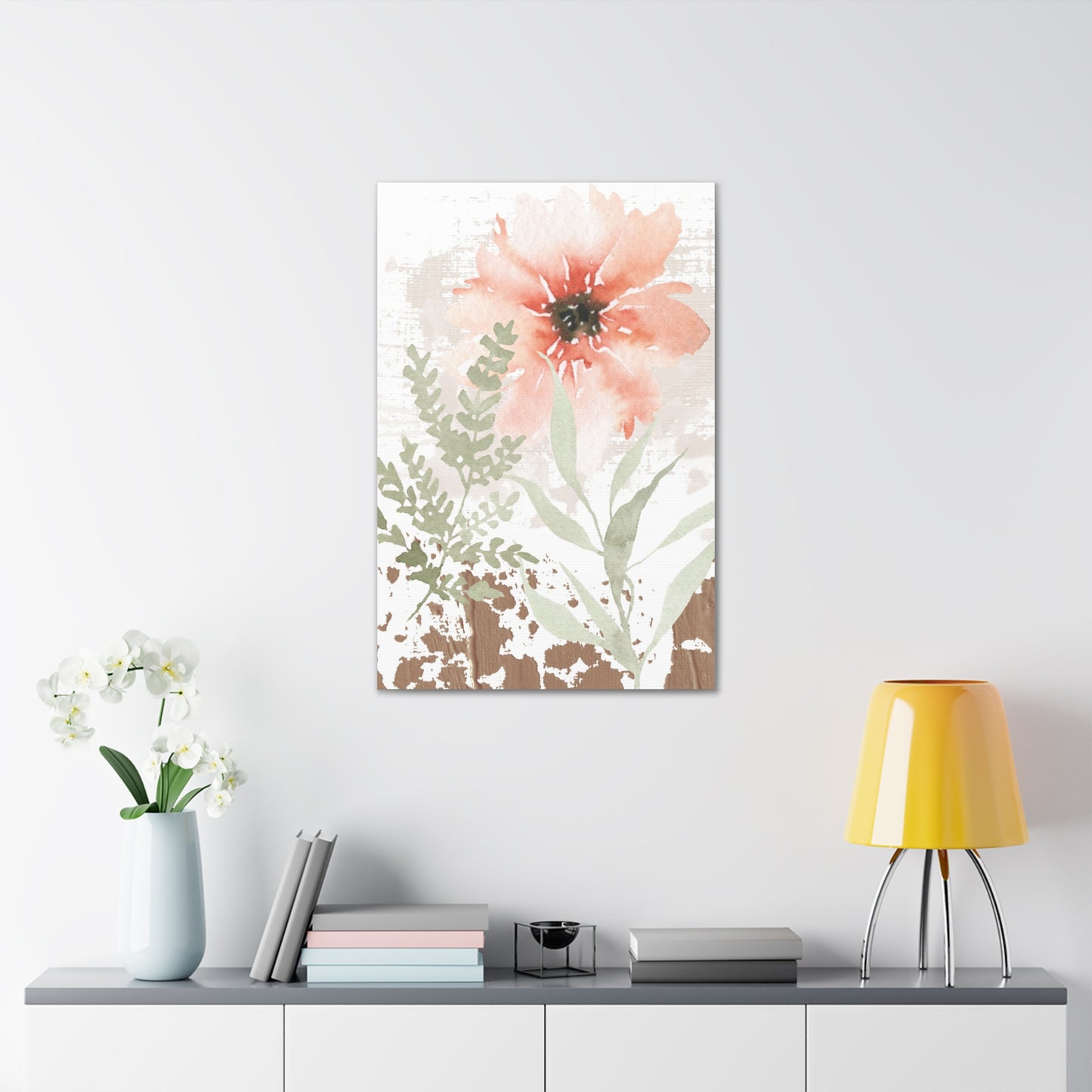 Rustic Farmhouse Floral Canvas