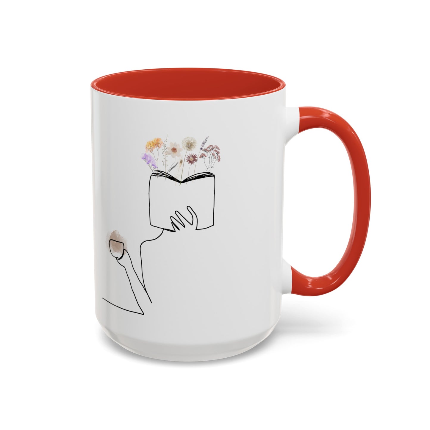 Woman Book WildFlowers Coffee Mug, 11oz