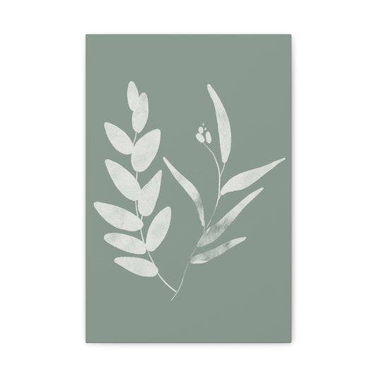 Chalky Green Plant Canvas