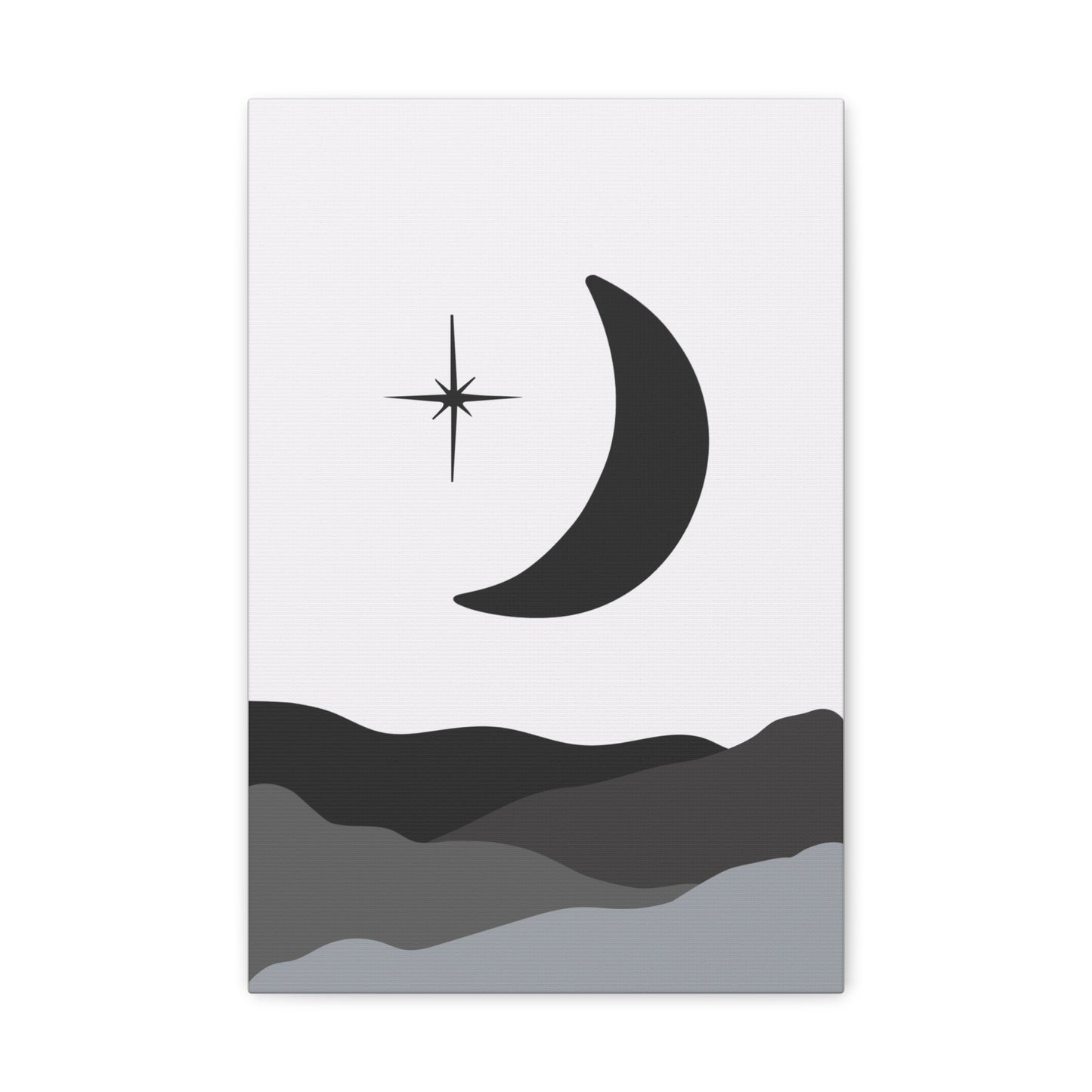 Moon and Clouds Canvas