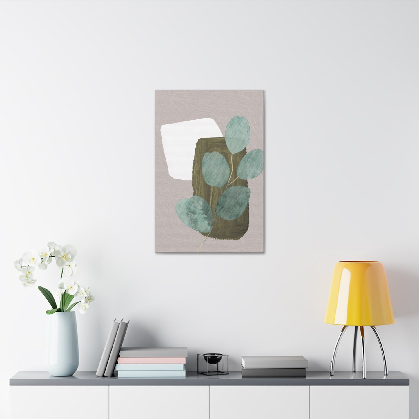 Earth Toned Abstract Plant Canvas