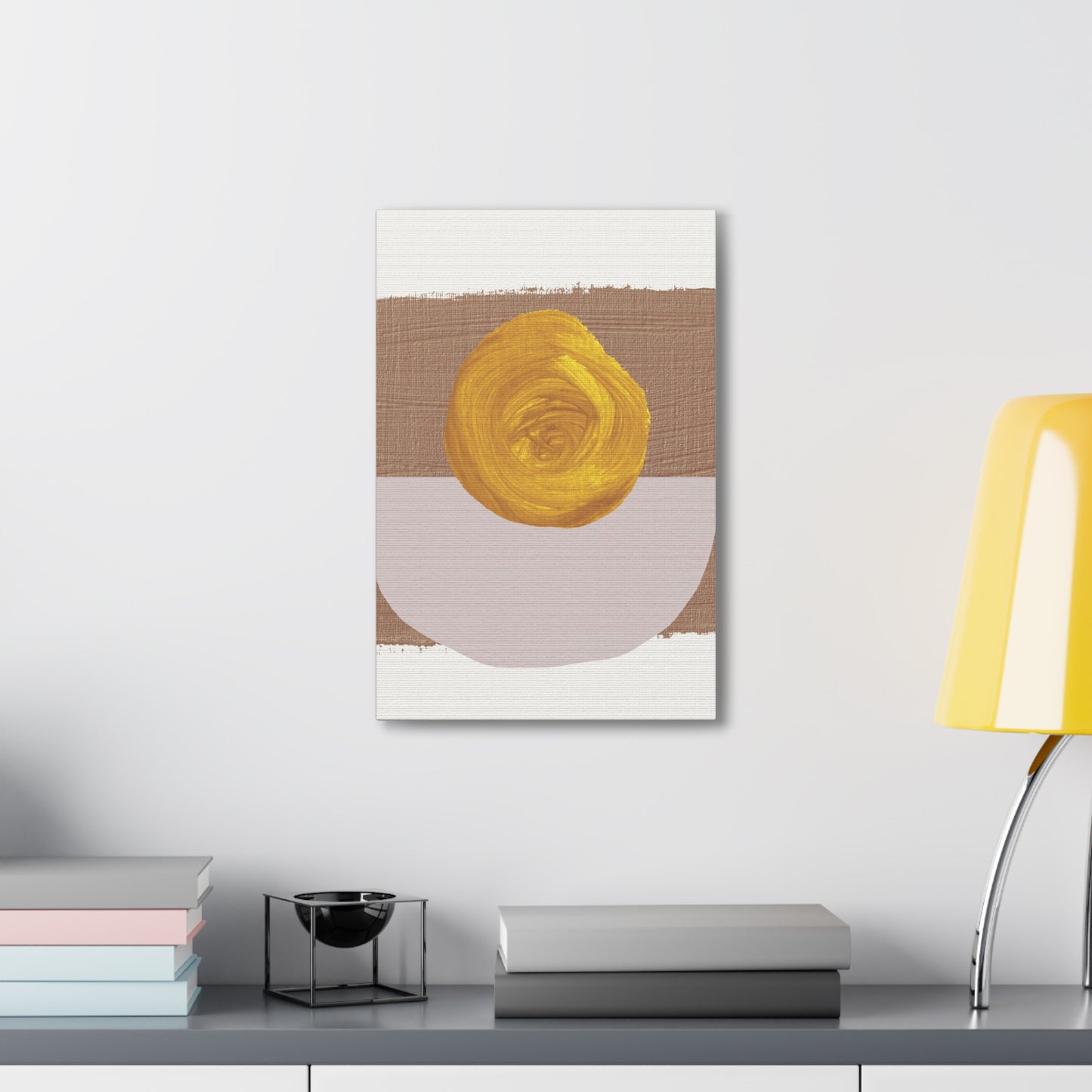 Golden Circle Abstract Canvas