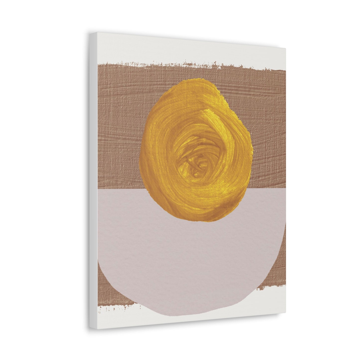 Golden Circle Abstract Canvas