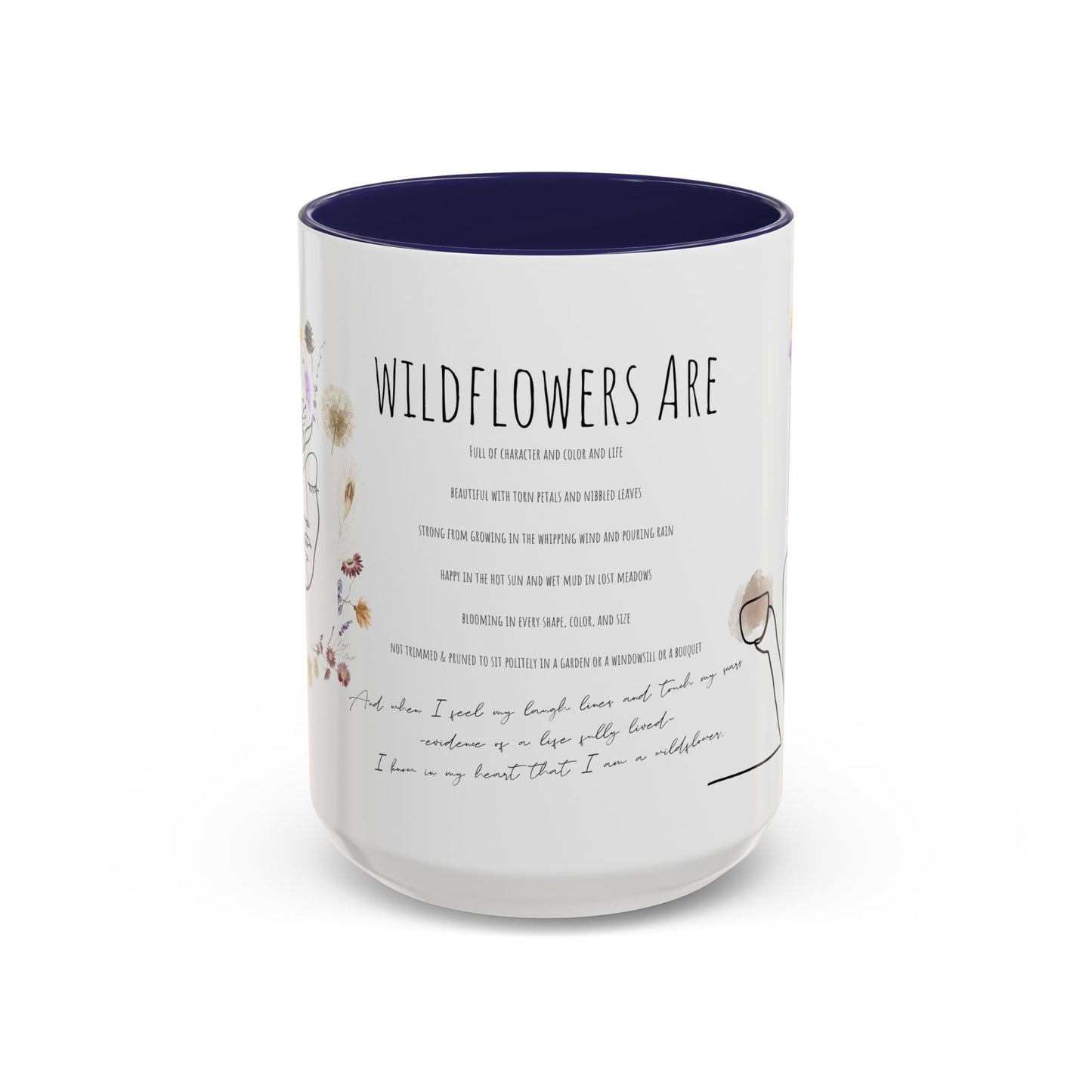 Floral Design Coffee Mug, Cozy Gift for Readers, Cute Decor for Home, Perfect for Coffee Lovers, Unique Kitchen Accessories