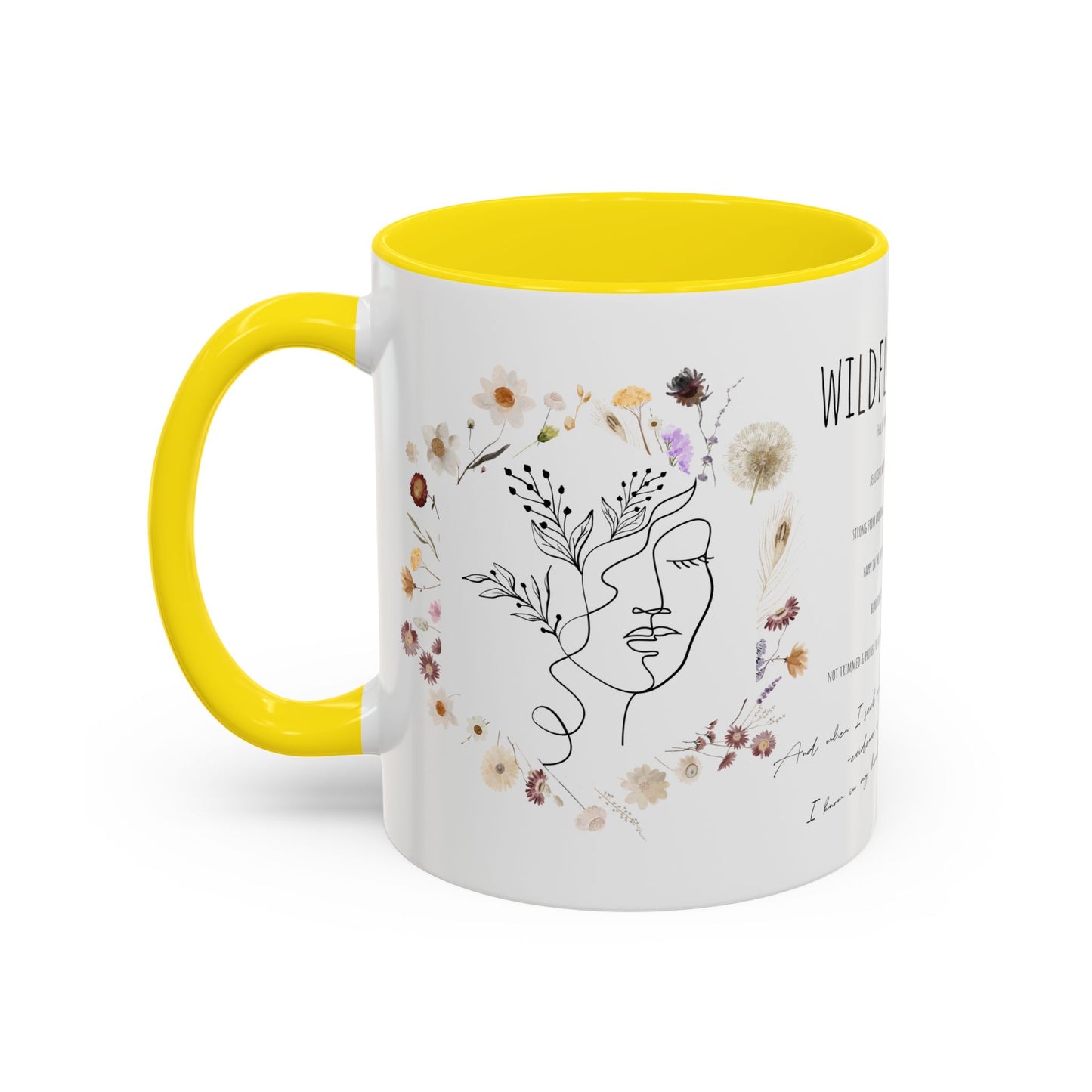 Floral Design Coffee Mug, Cozy Gift for Readers, Cute Decor for Home, Perfect for Coffee Lovers, Unique Kitchen Accessories