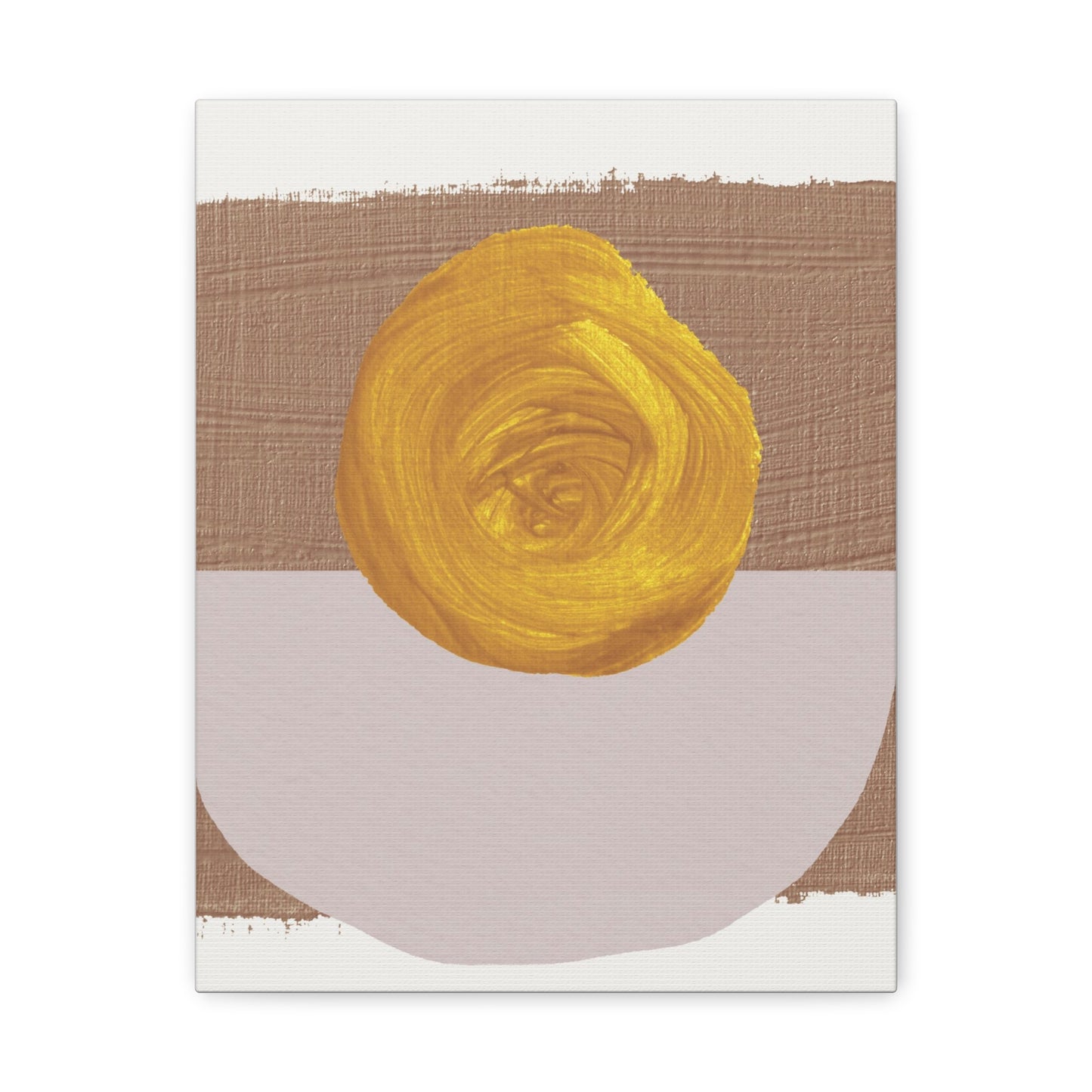 Golden Circle Abstract Canvas