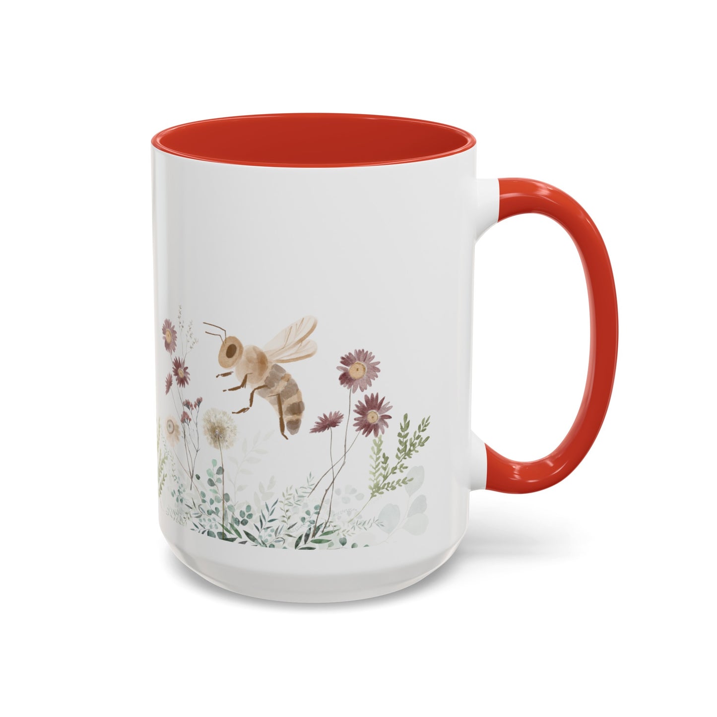 Bee and Flowers Coffee Mug