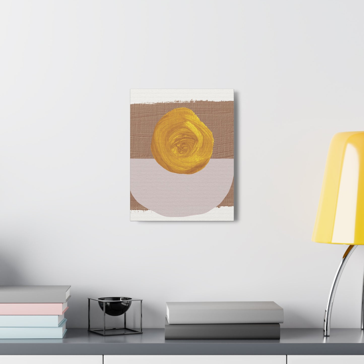 Golden Circle Abstract Canvas