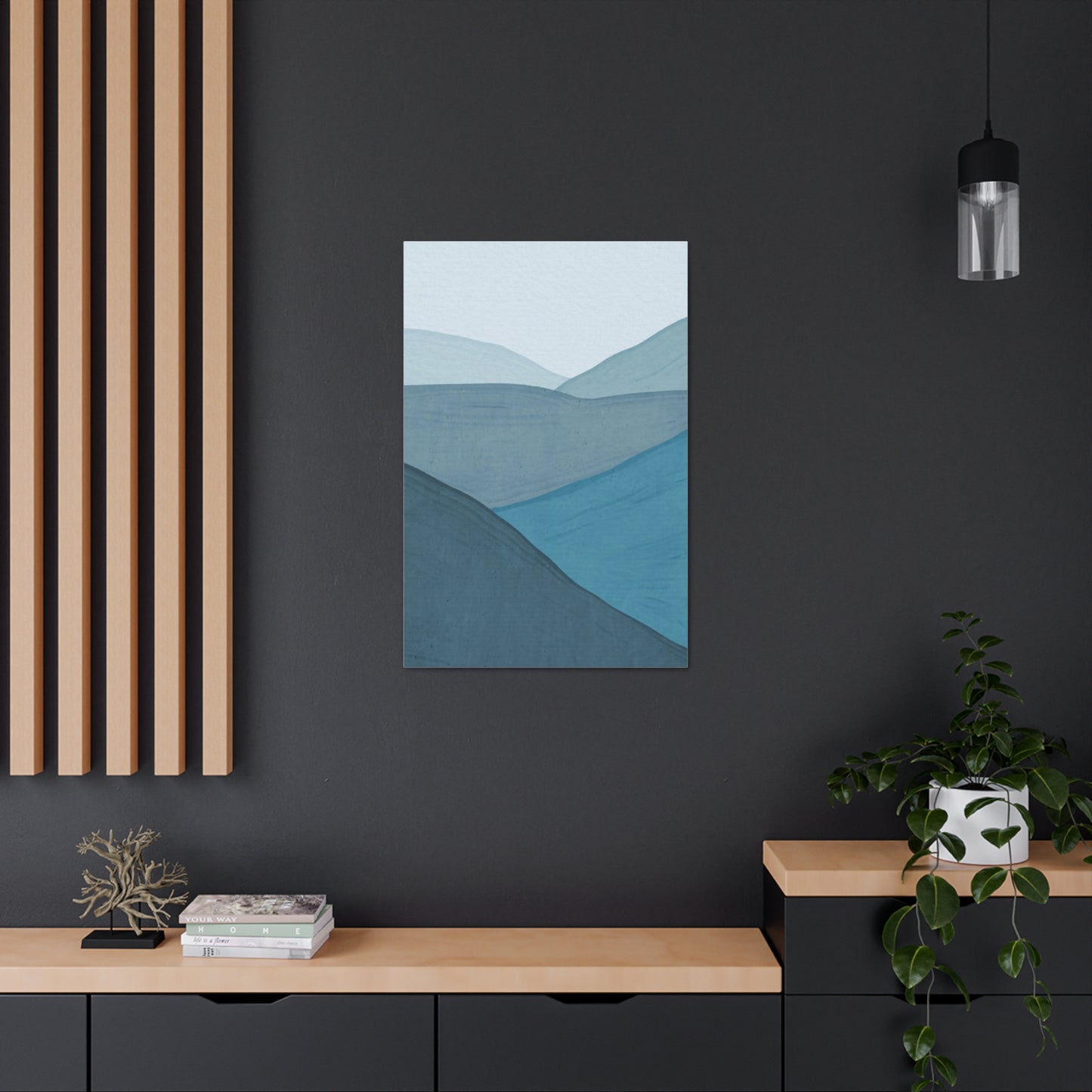 Abstract Blue Ocean Canvas