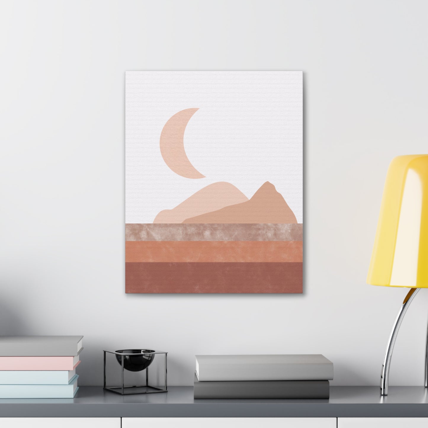 Moon And Mountains Canvas