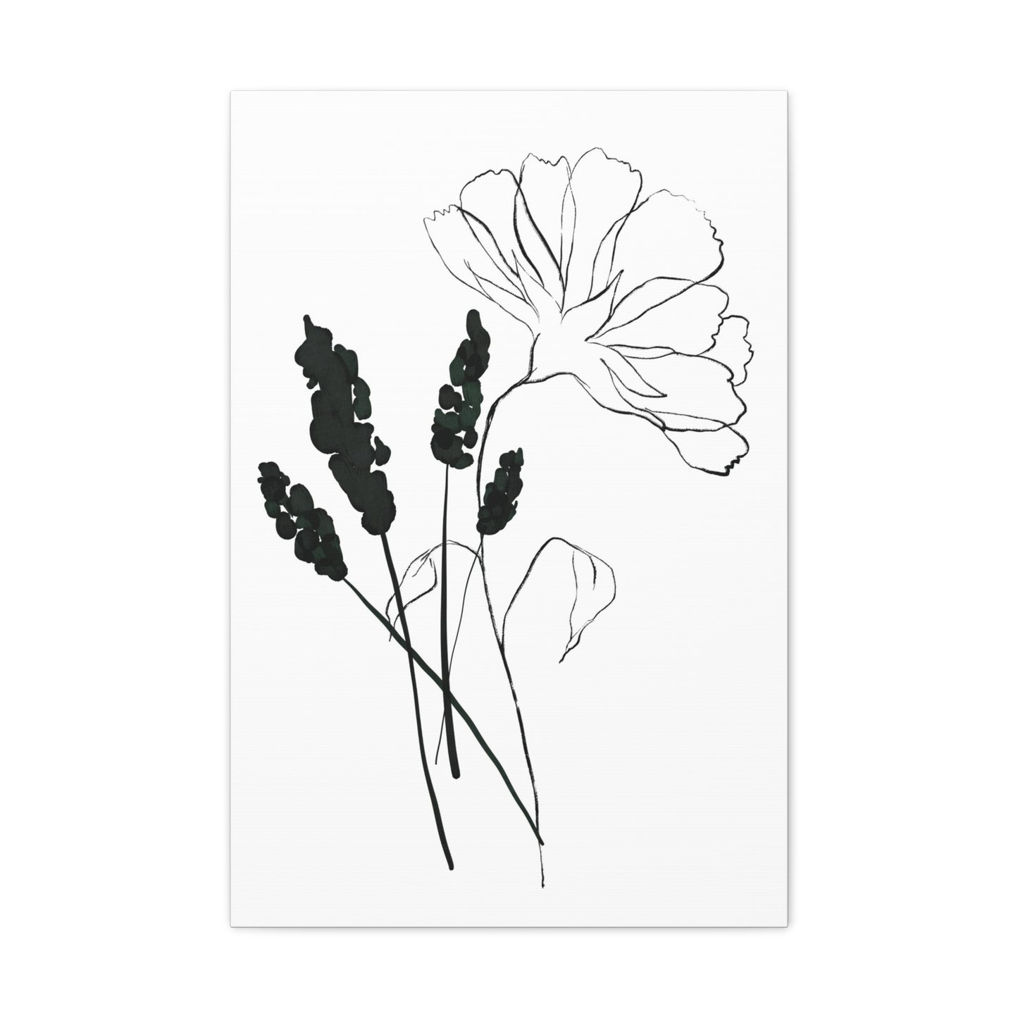 Minimalist Flower Canvas