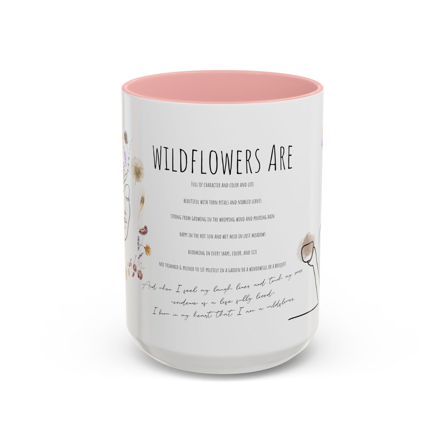 Floral Design Coffee Mug, Cozy Gift for Readers, Cute Decor for Home, Perfect for Coffee Lovers, Unique Kitchen Accessories