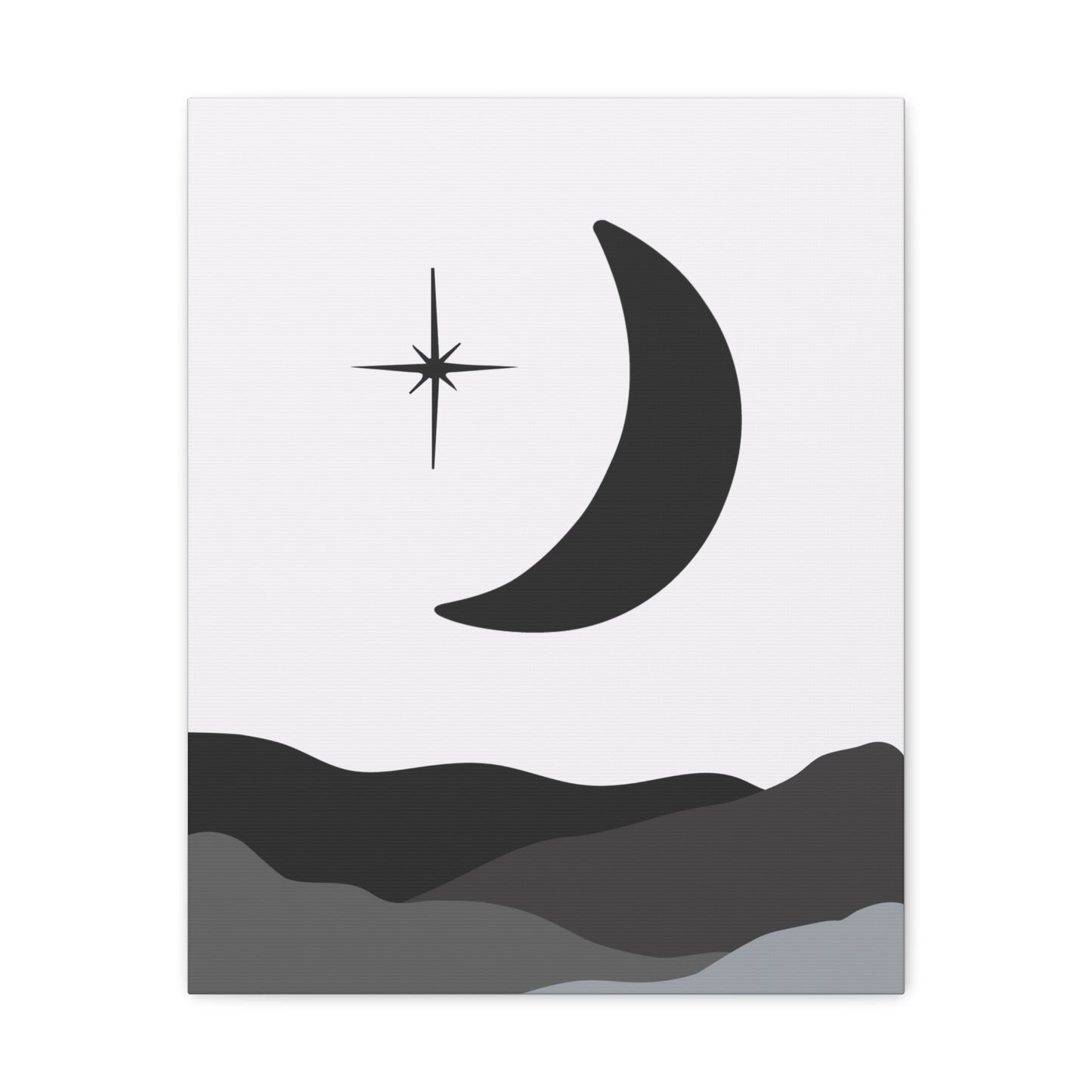 Moon and Clouds Canvas