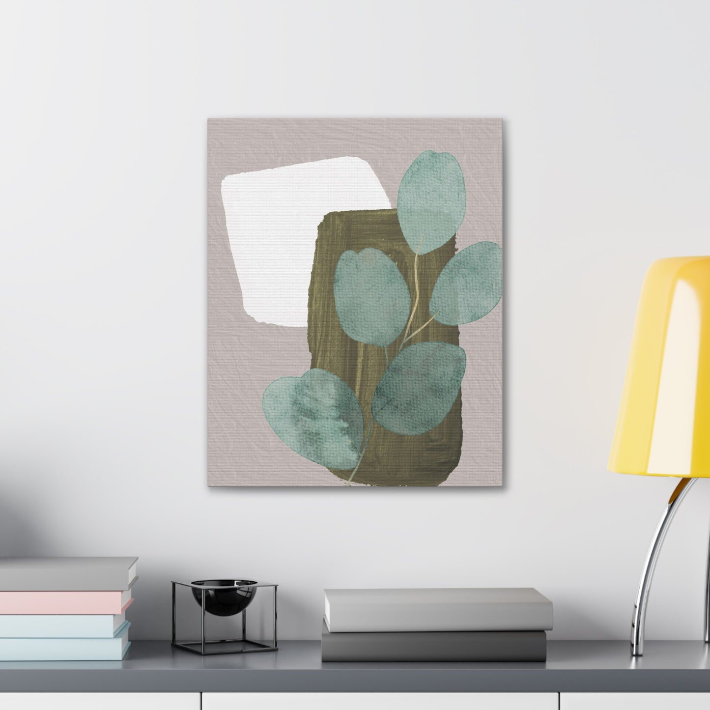 Earth Toned Abstract Plant Canvas