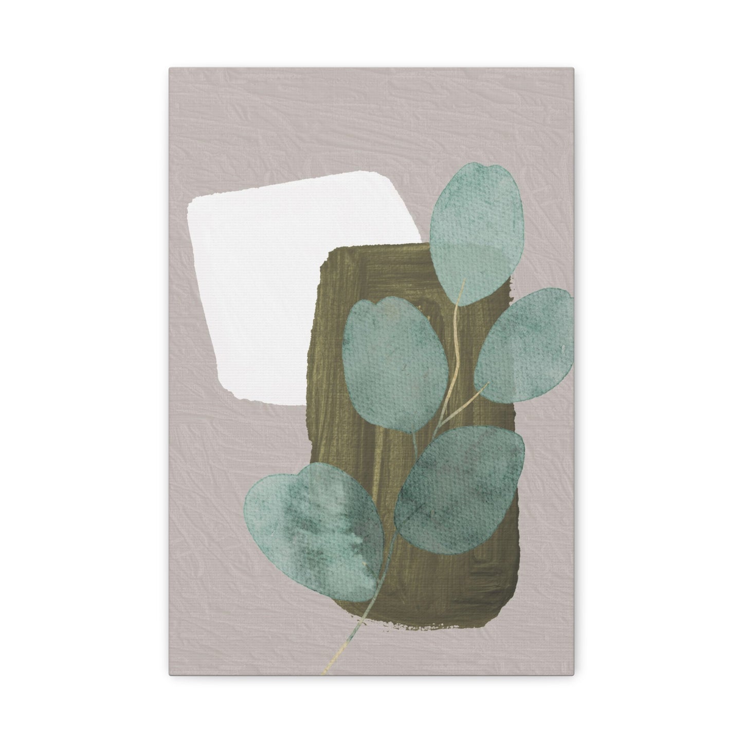 Earth Toned Abstract Plant Canvas