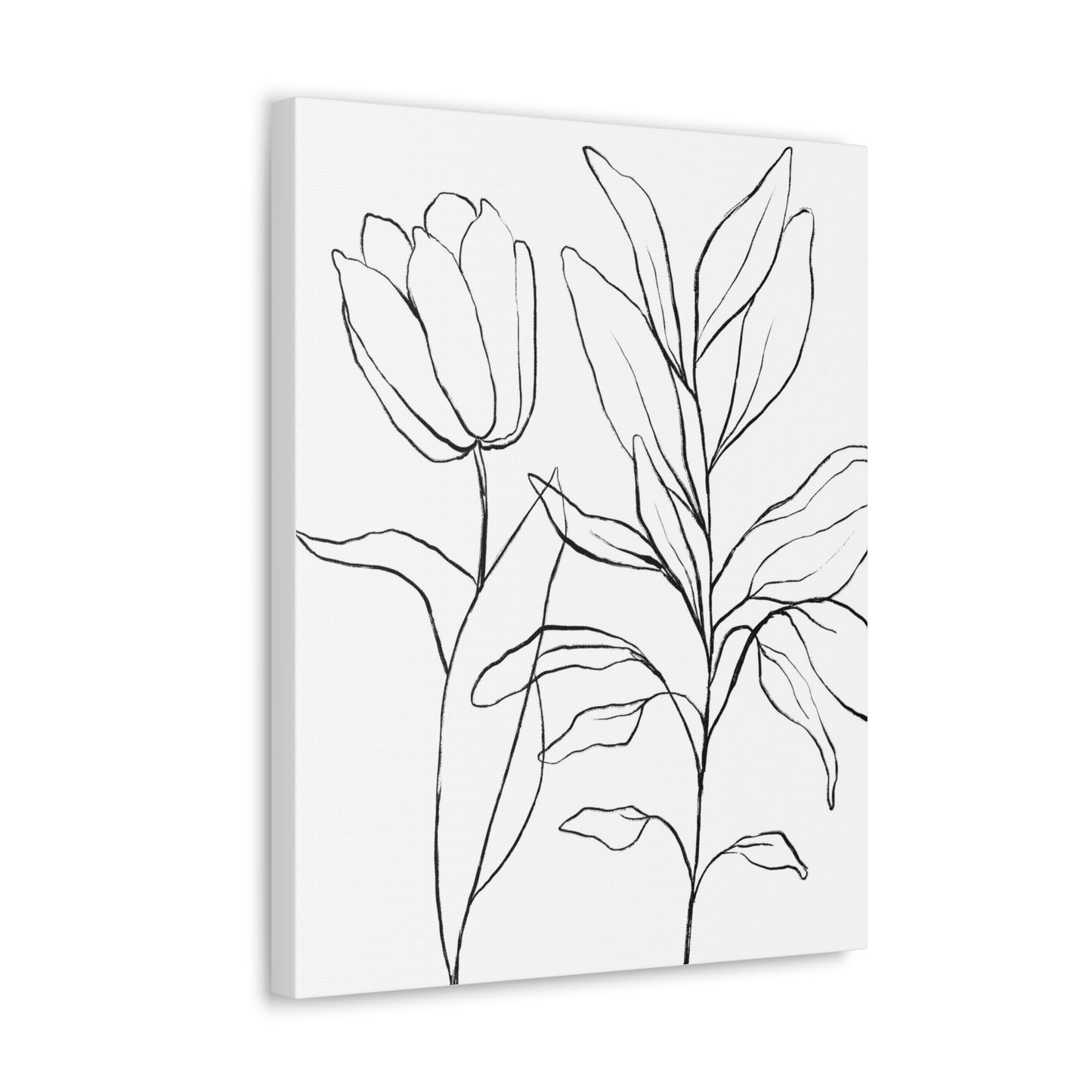 Flower Line Art Canvas