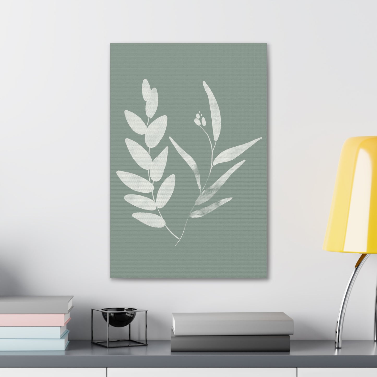 Chalky Green Plant Canvas