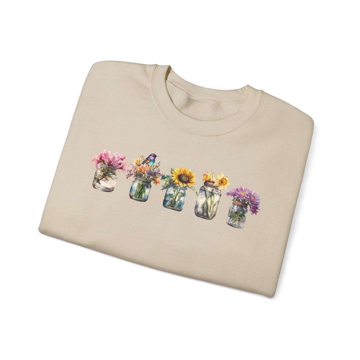 Floral Crewneck Sweatshirt - Cozy Gift for Nature Lovers, Comfortable Warmth for Fall, Spring Fashion, Ideal for Casual Outings, [...]