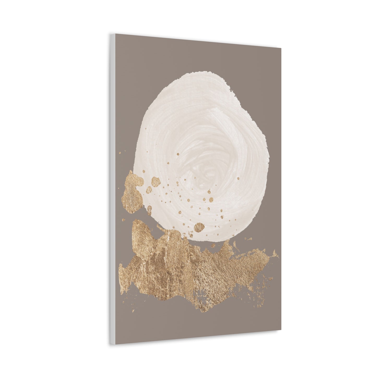 Gold Beige Coffee Abstract Canvas