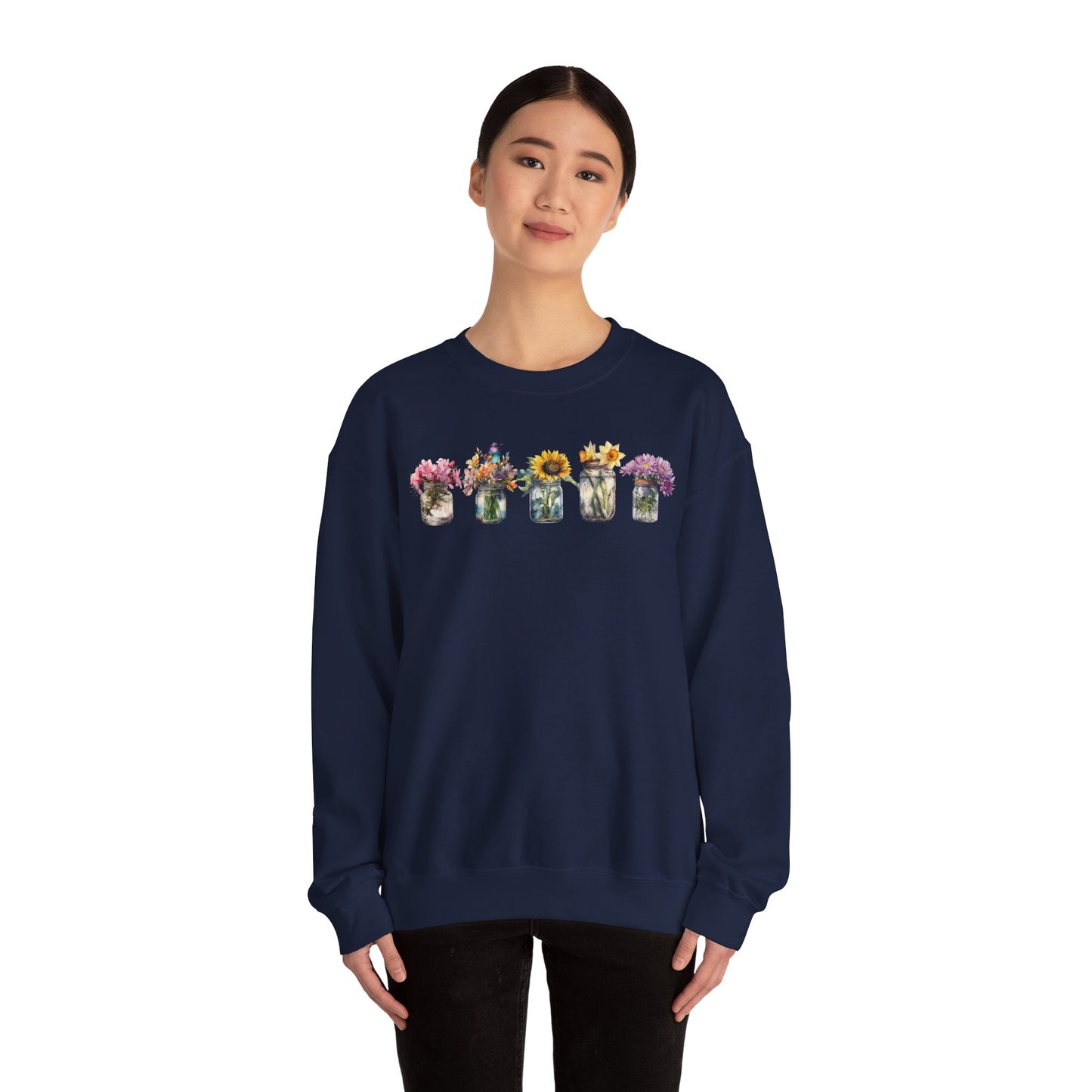 Floral Crewneck Sweatshirt - Cozy Gift for Nature Lovers, Comfortable Warmth for Fall, Spring Fashion, Ideal for Casual Outings, [...]