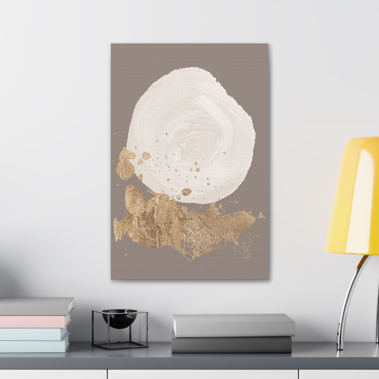 Gold Beige Coffee Abstract Canvas