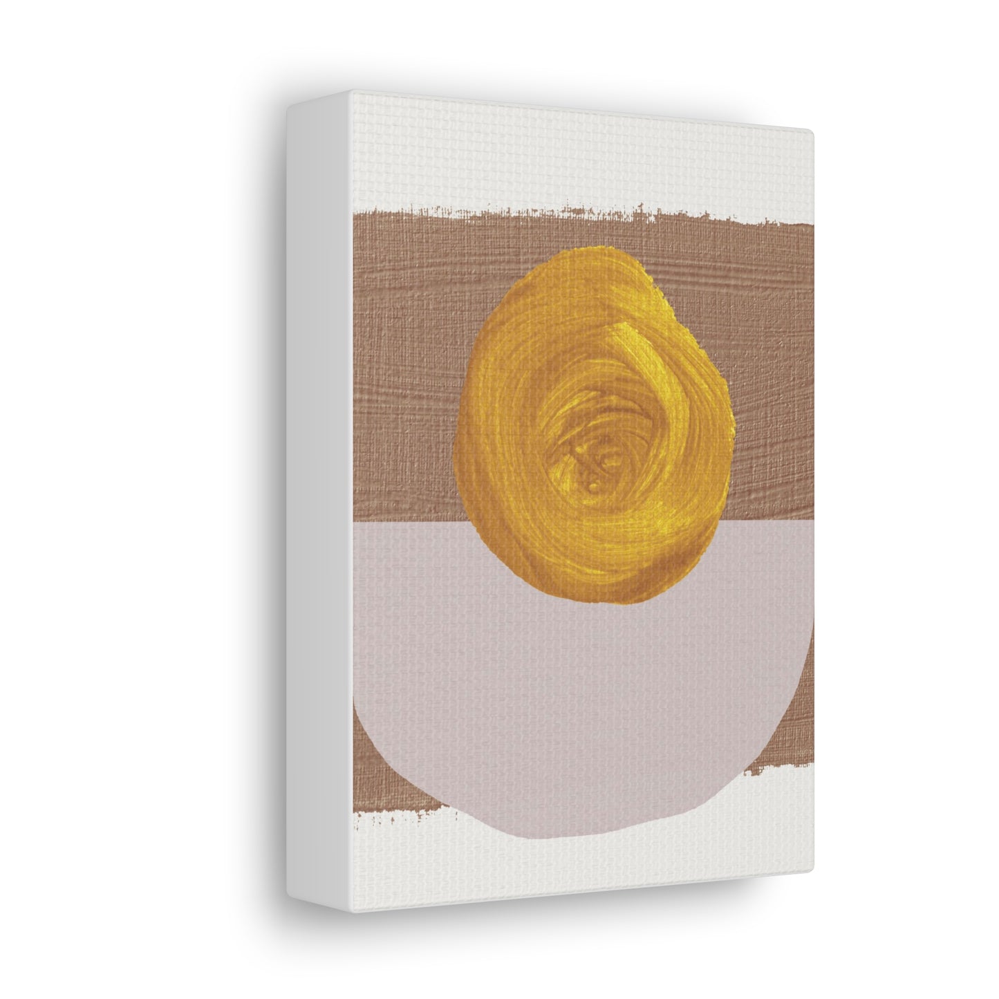 Golden Circle Abstract Canvas