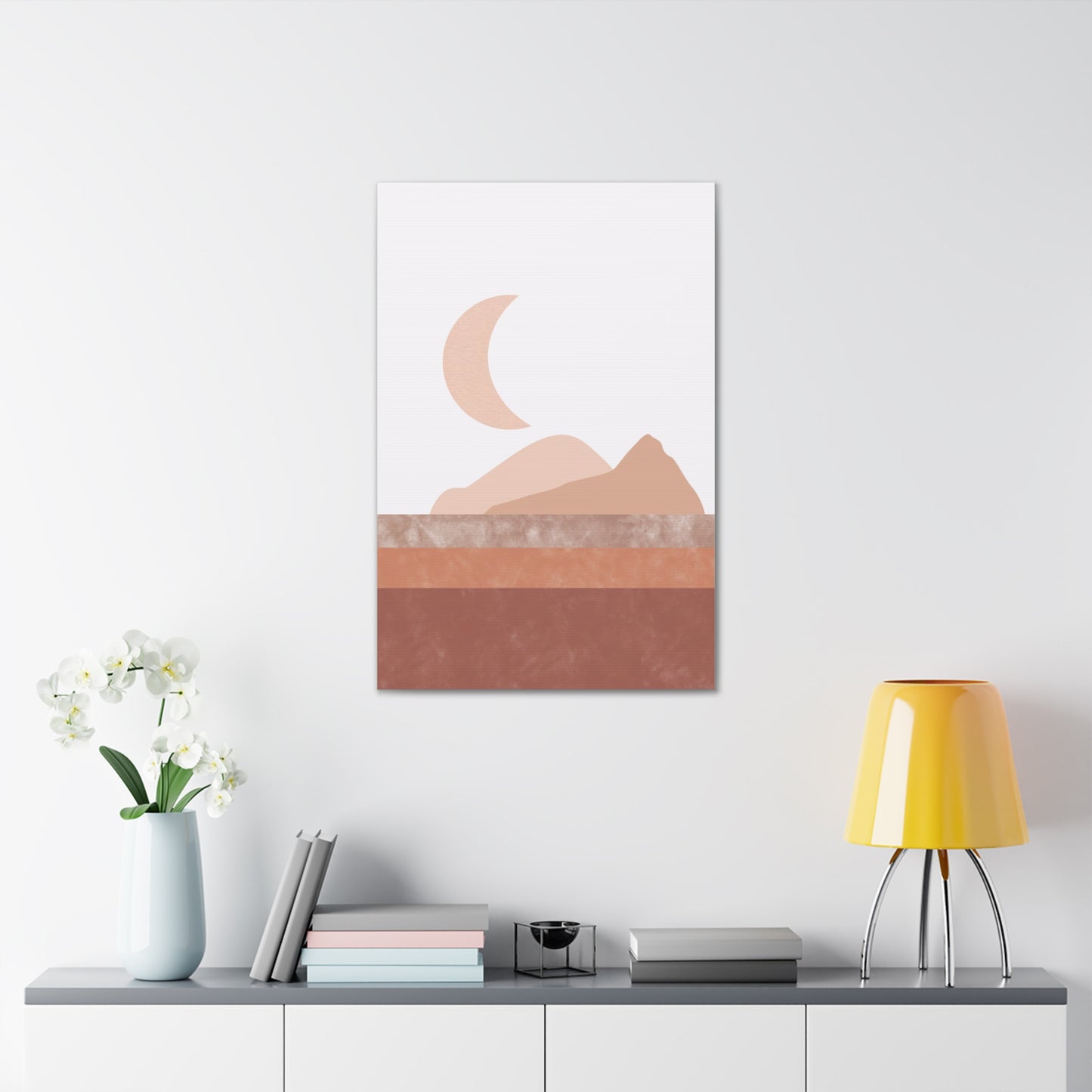 Moon And Mountains Canvas